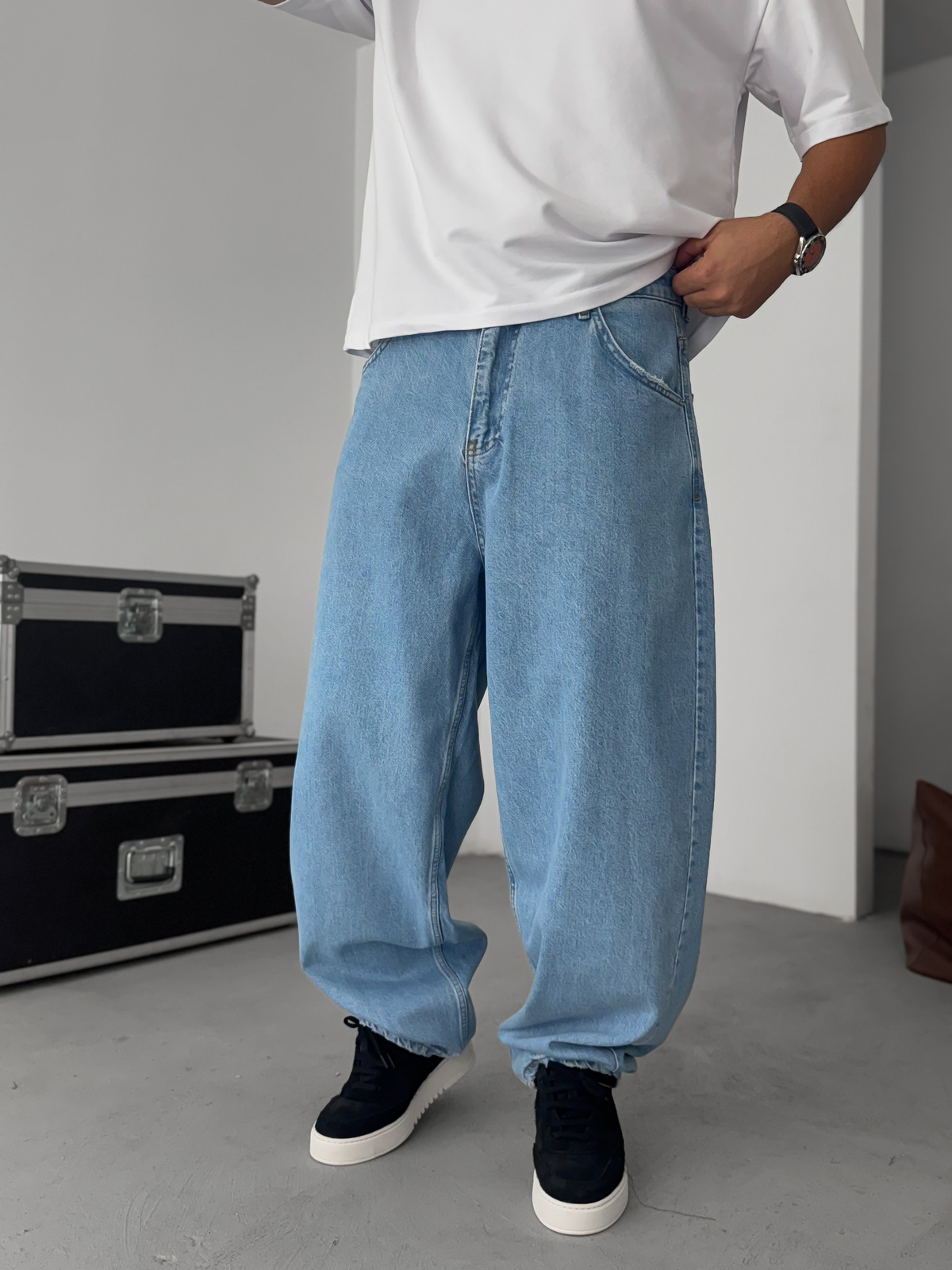 Açık Mavi Basic Super Baggy Jean C-6560/6570