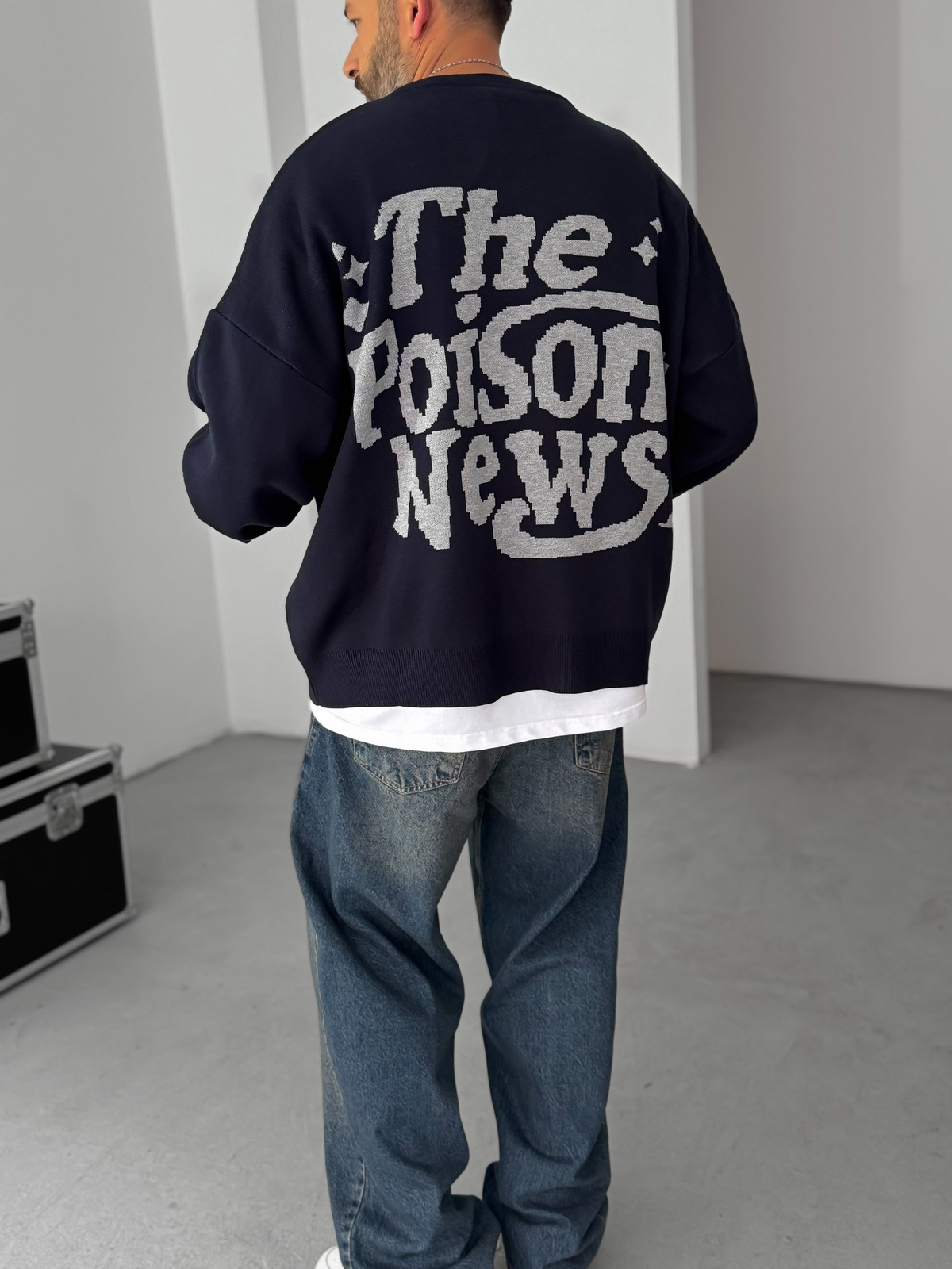Lacivert Poison Örme Sweatshirt JJ-167