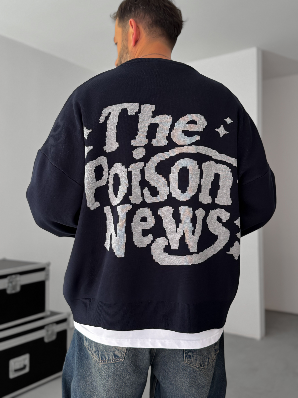 Lacivert Poison Örme Sweatshirt JJ-167