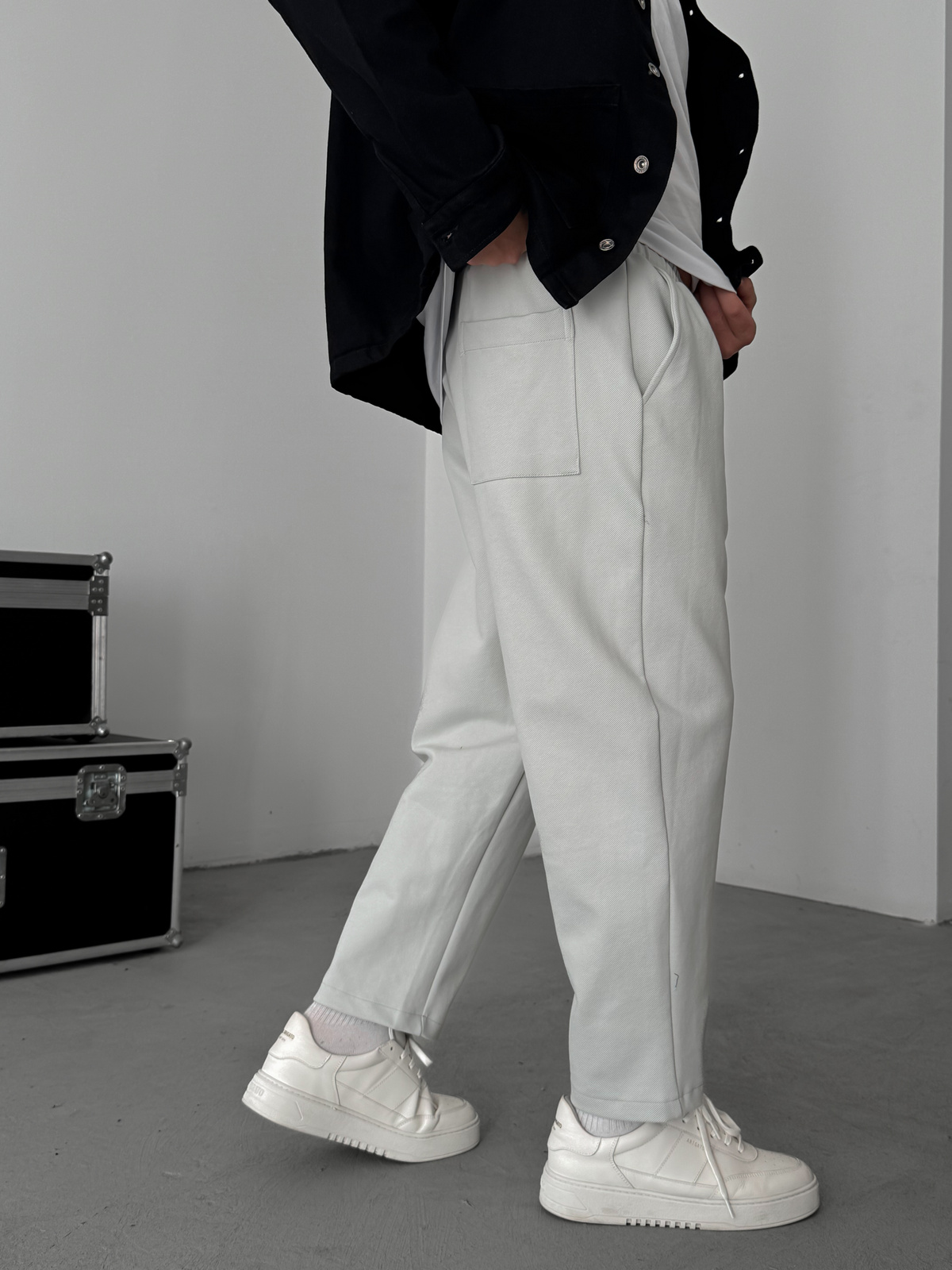 Gri Bol Kalıp Kalın Pantolon JJ-172