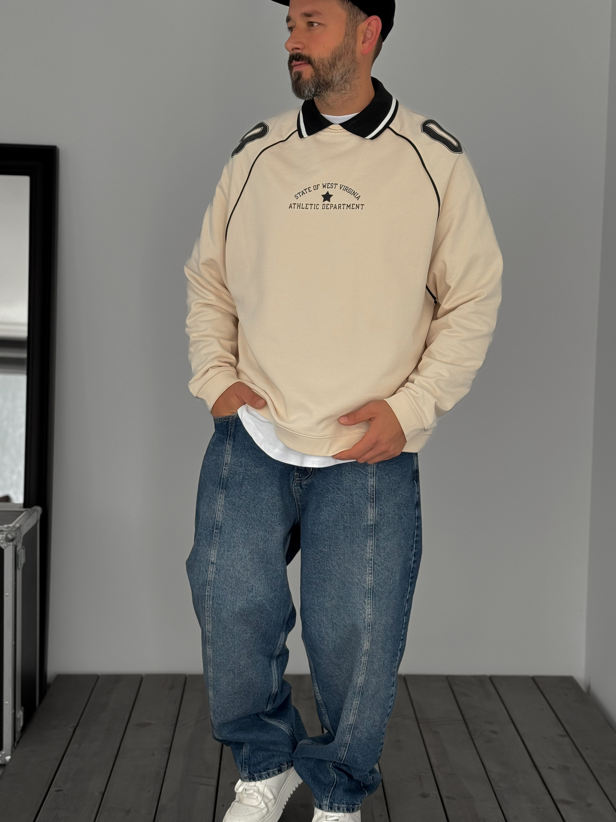 Bej 09 Kabartmalı Sweatshirt JJ-129