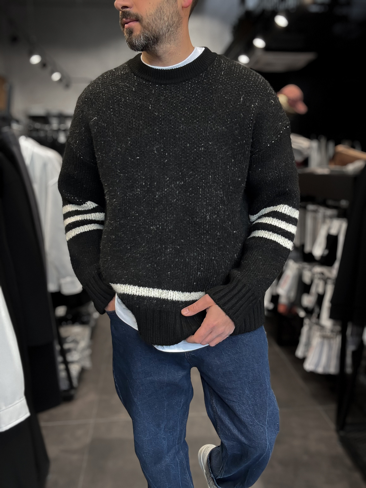 Siyah Game Over Triko Sweatshirt  TW-3316