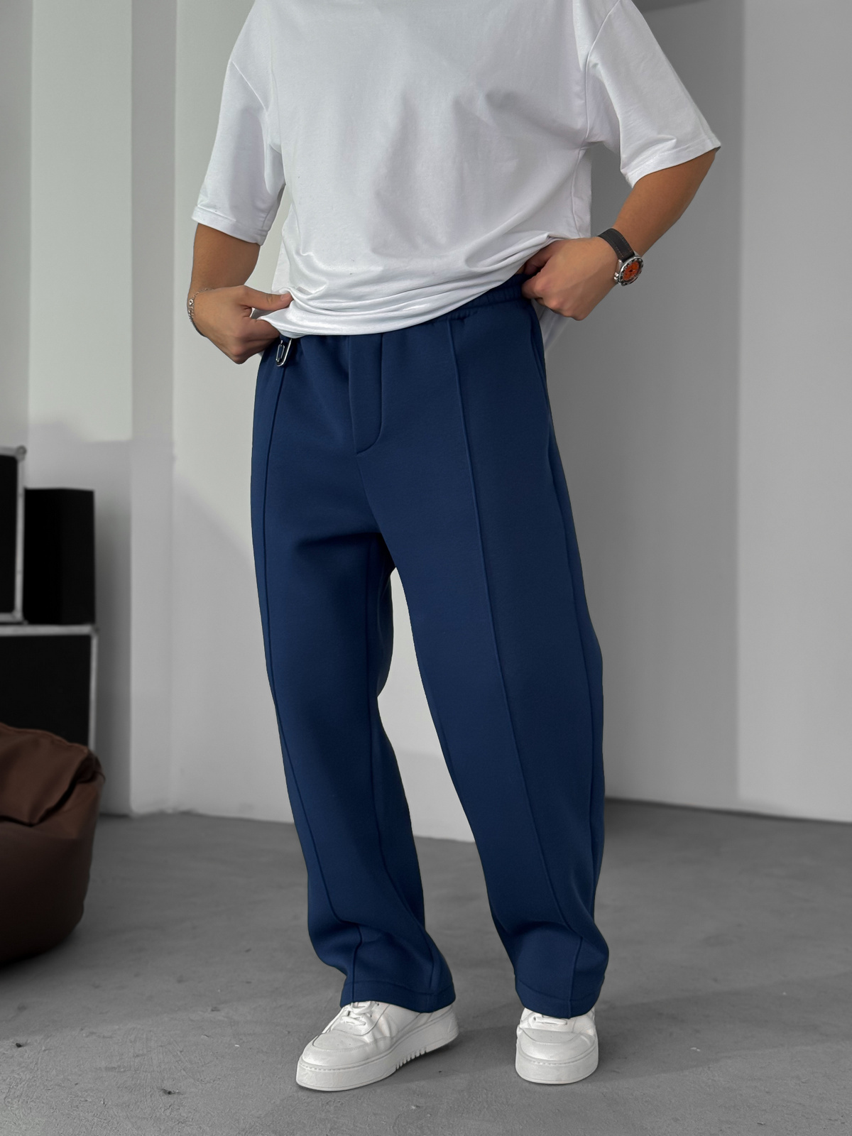 Lacivert Dikişli Şardonlu Eşofman BRY-100-06