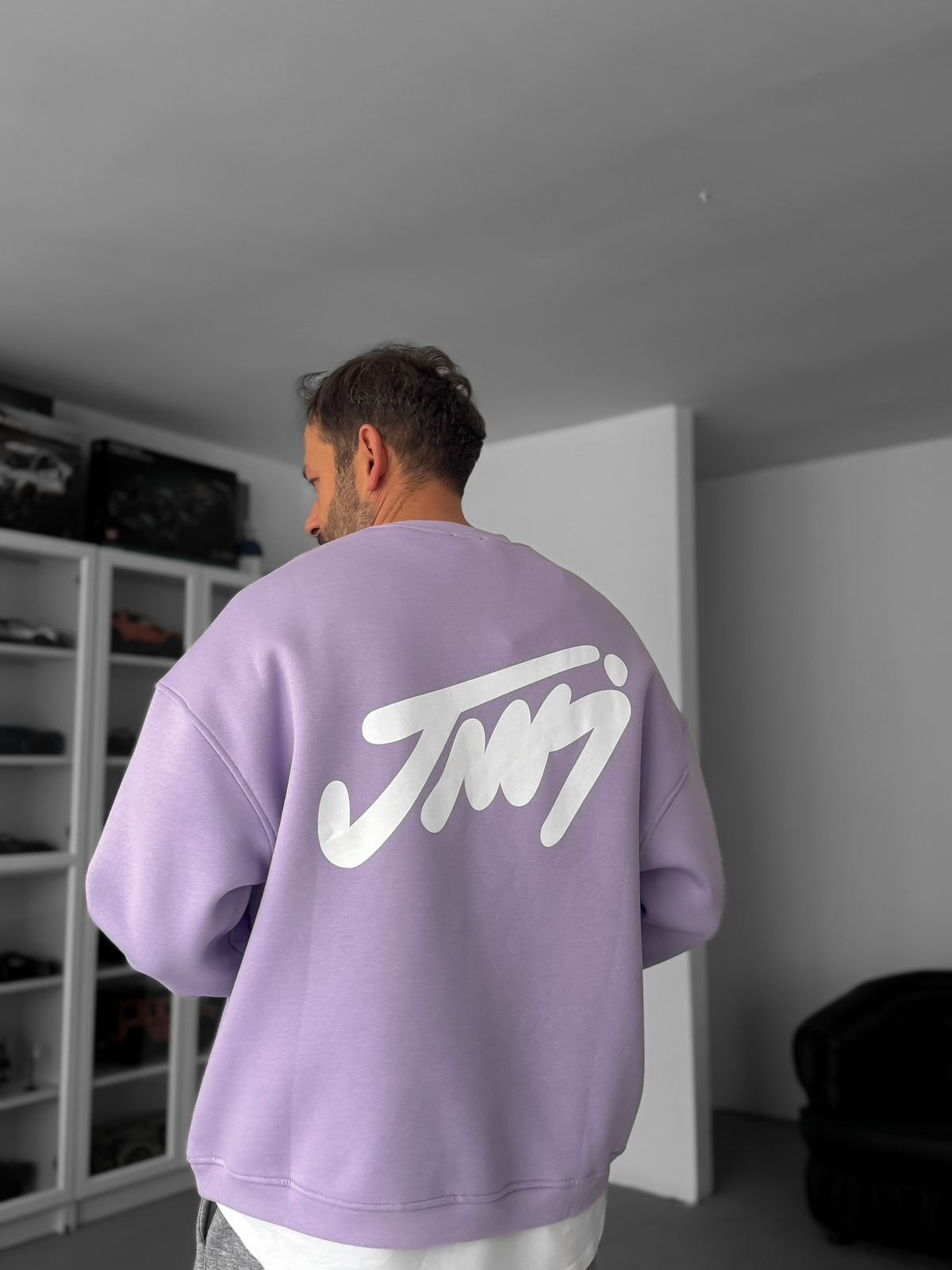 Lila Basic Baskılı Sweatshirt JJ-100