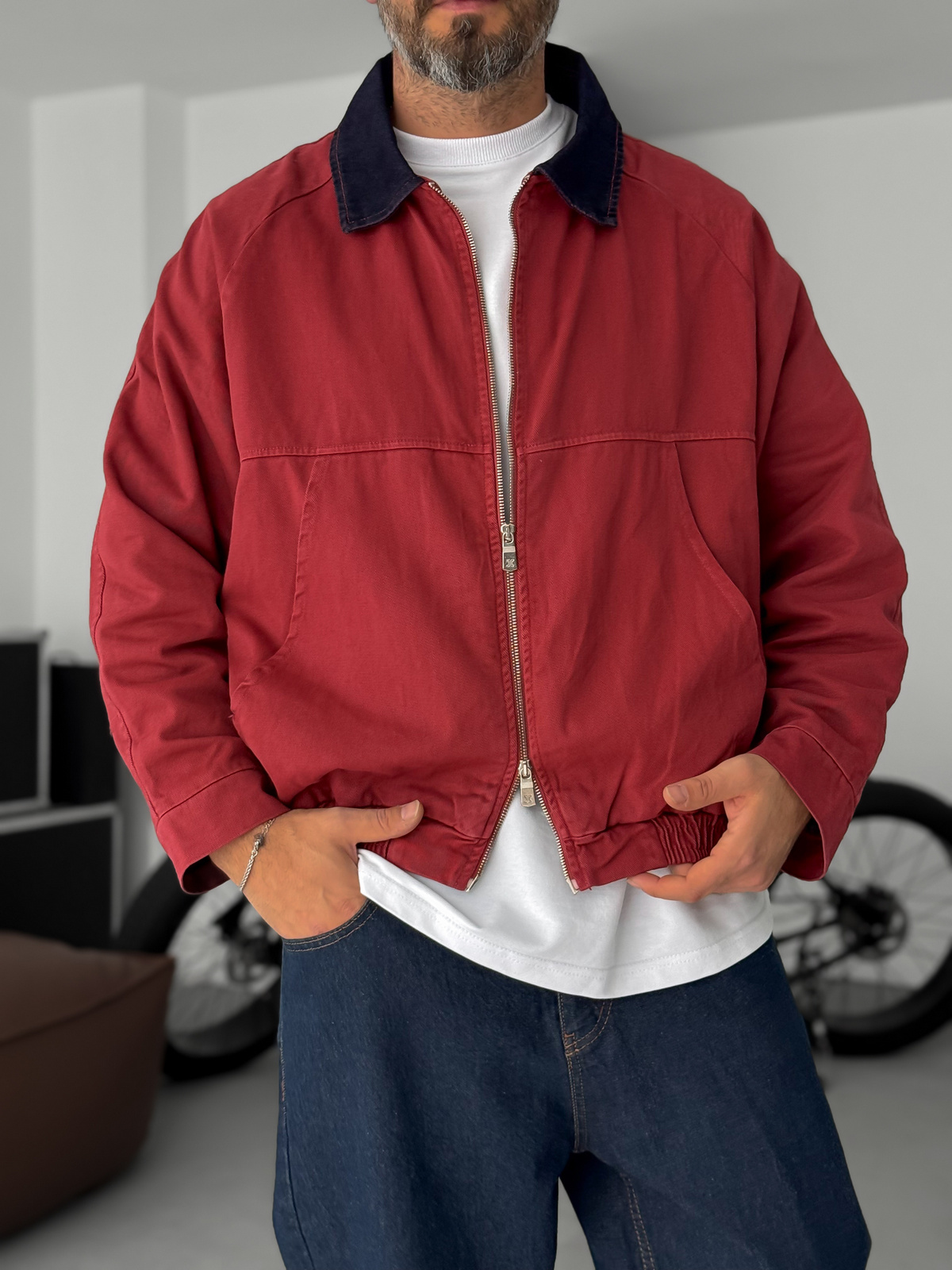 Bordo Kot Yaka Ceket JJ-140