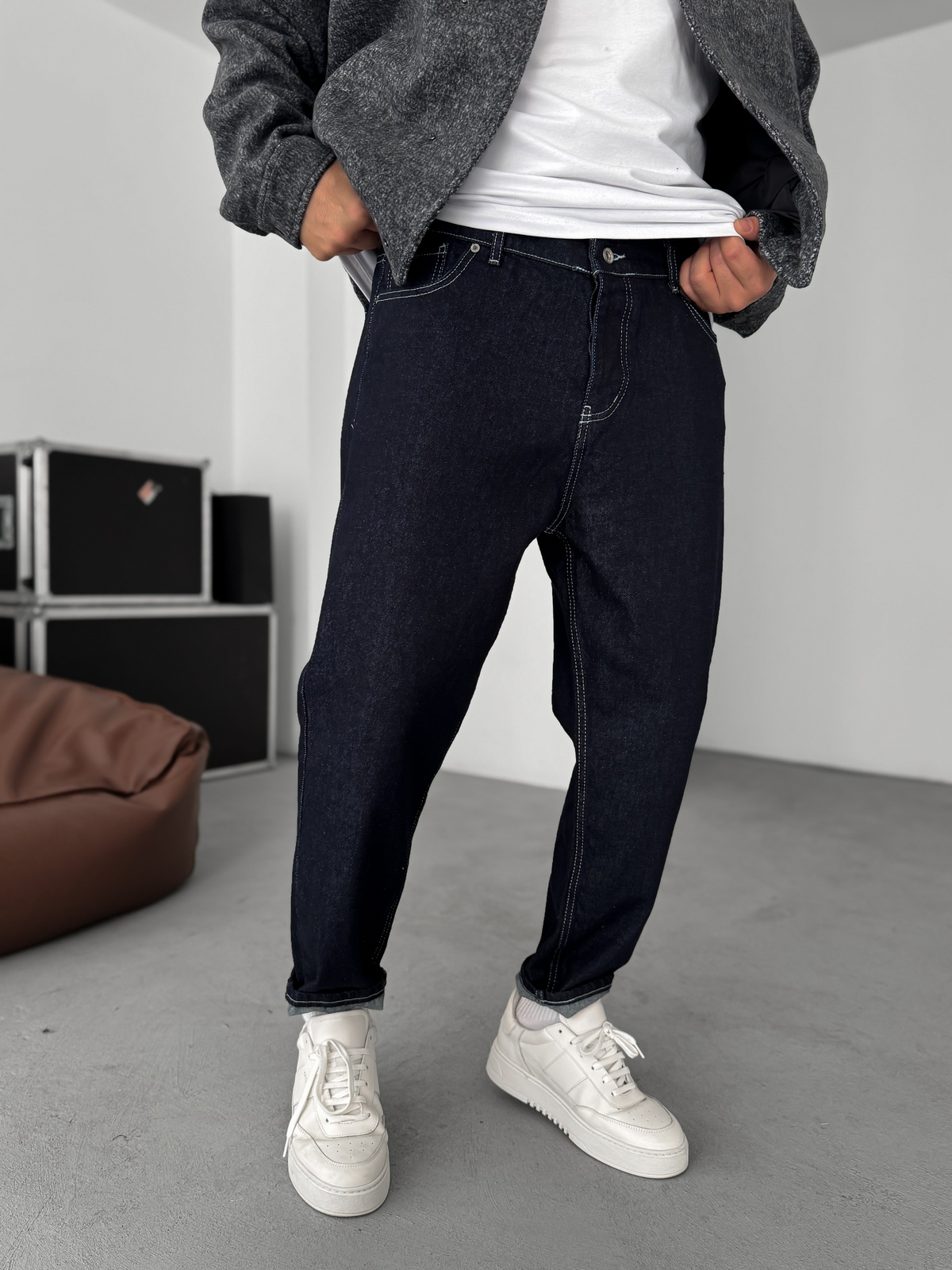 Lacivert Dikişli Basic Boyfriend KE-1060