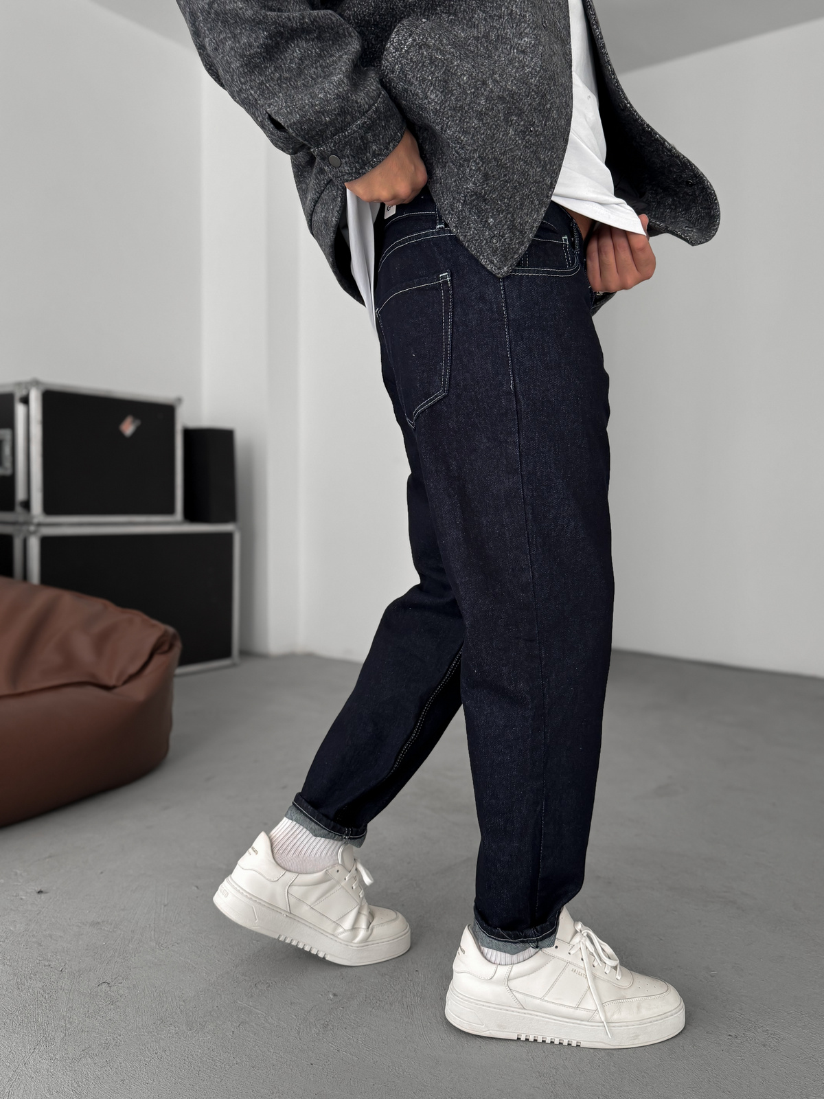 Lacivert Dikişli Basic Boyfriend KE-1060