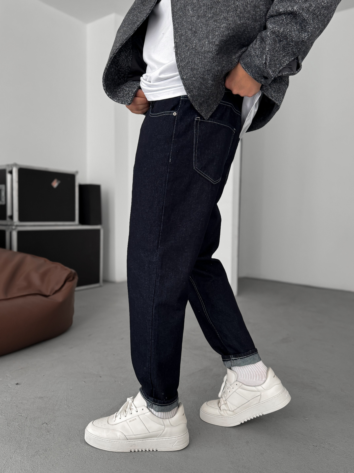 Lacivert Dikişli Basic Boyfriend KE-1060
