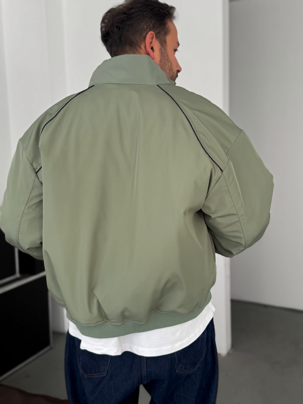 Yeşil Biyeli Bomber Mont LNS-50685