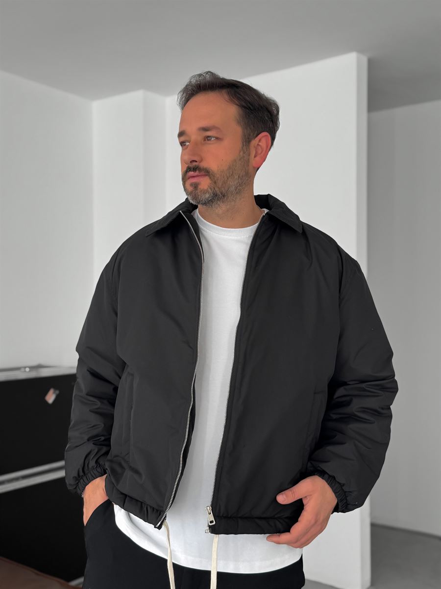 Siyah Oversize Mevsimlik Mont LNS-50684