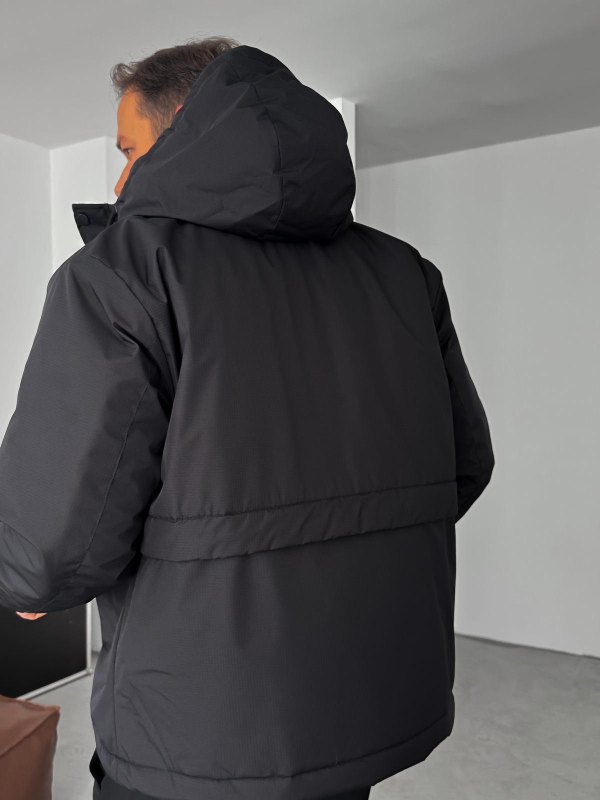 Siyah Kapüşonlu Şişme Mont LNS-50564