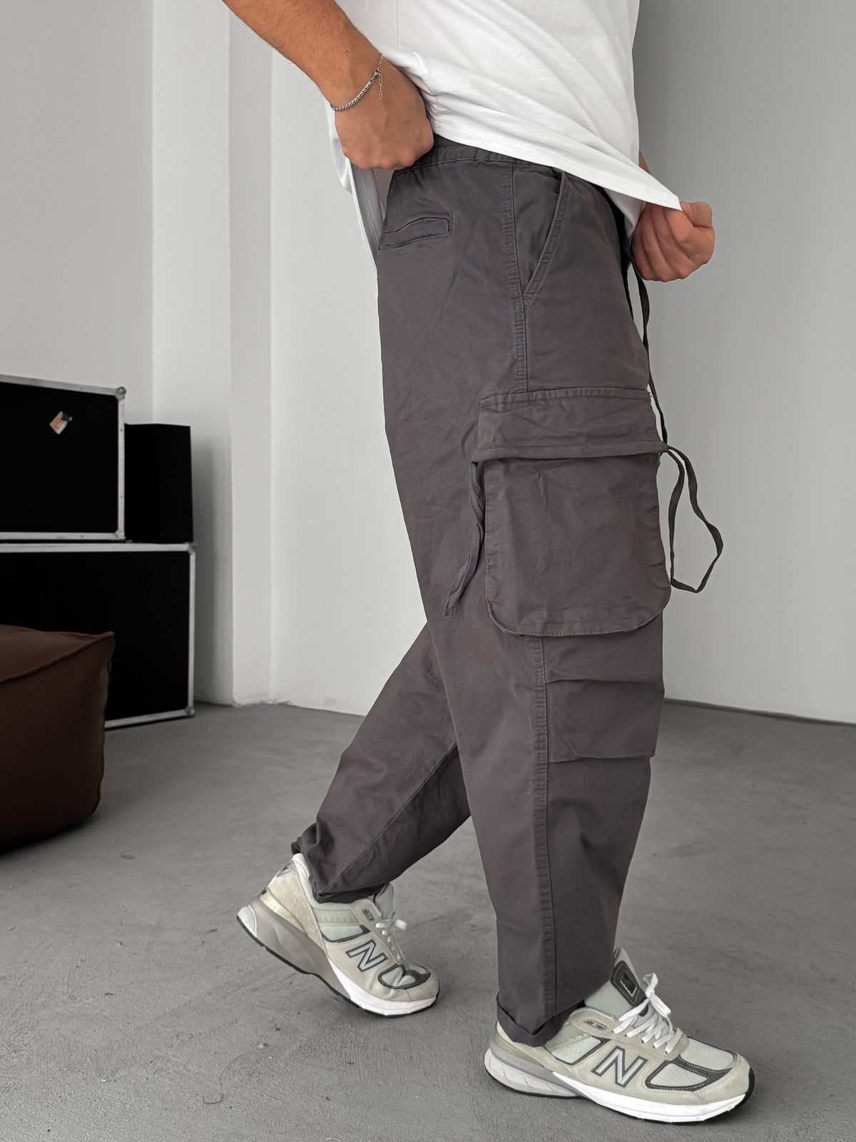 Füme Gabardin Kargo Pantolon C-6239