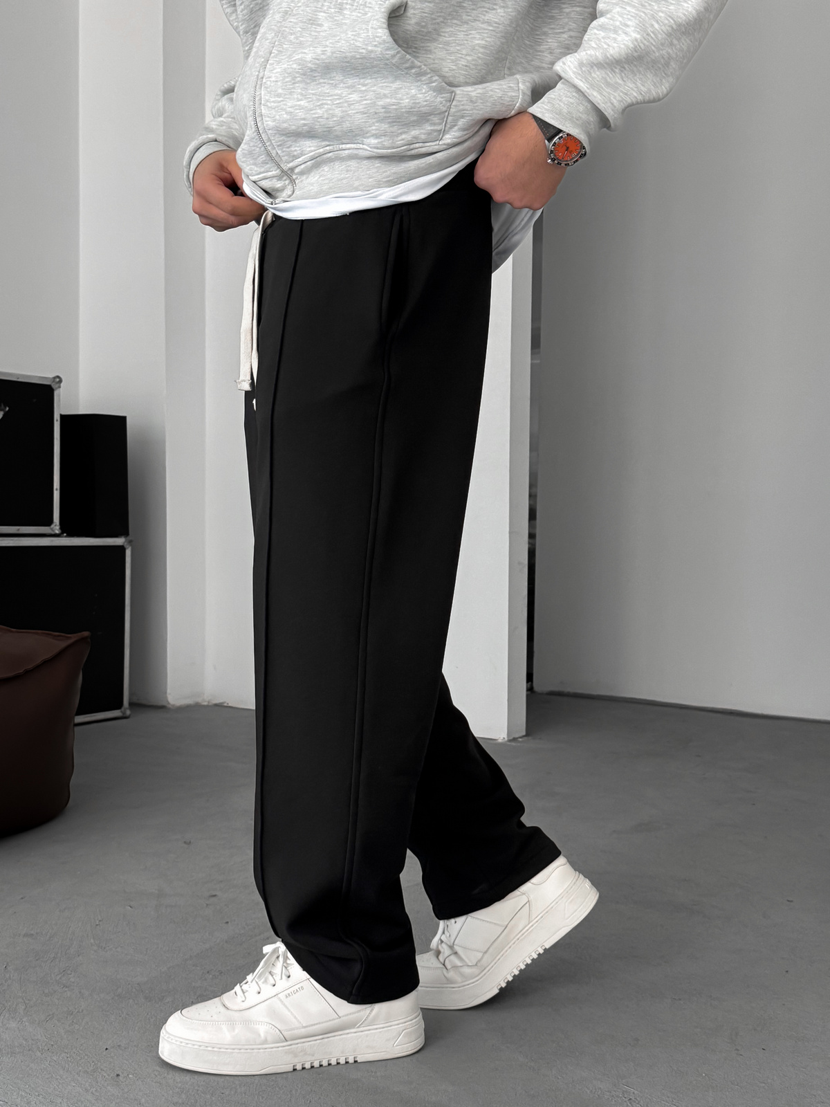Siyah Dikişli Baggy Eşofman C-6261