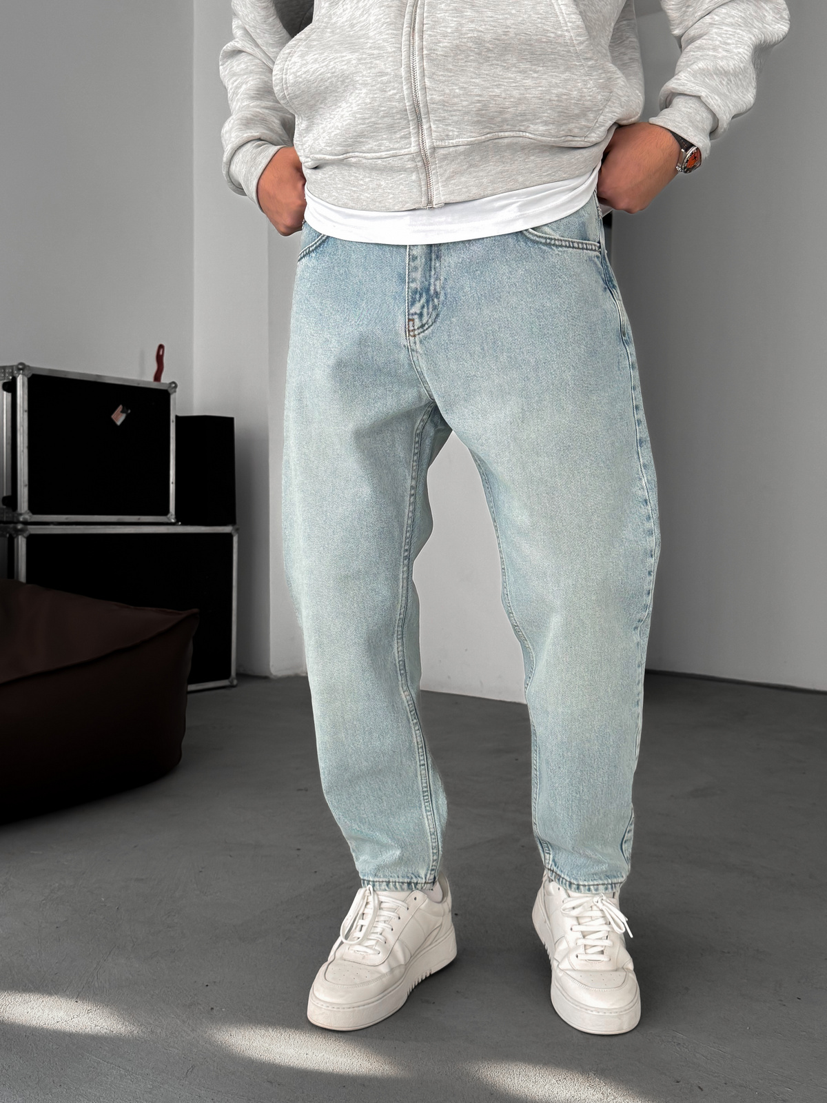Buz Mavisi Yıkamalı Boyfriend C-6547