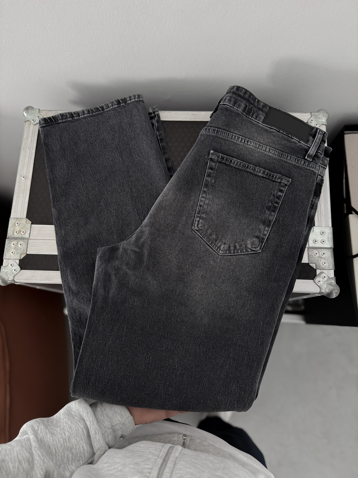 Antrasit Taşlamalı Baggy Jean C-6463