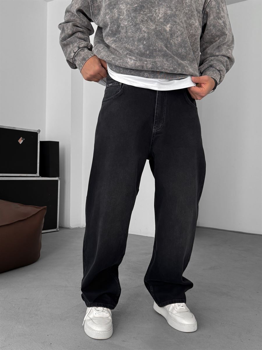 Siyah Baggy Jean C-6573