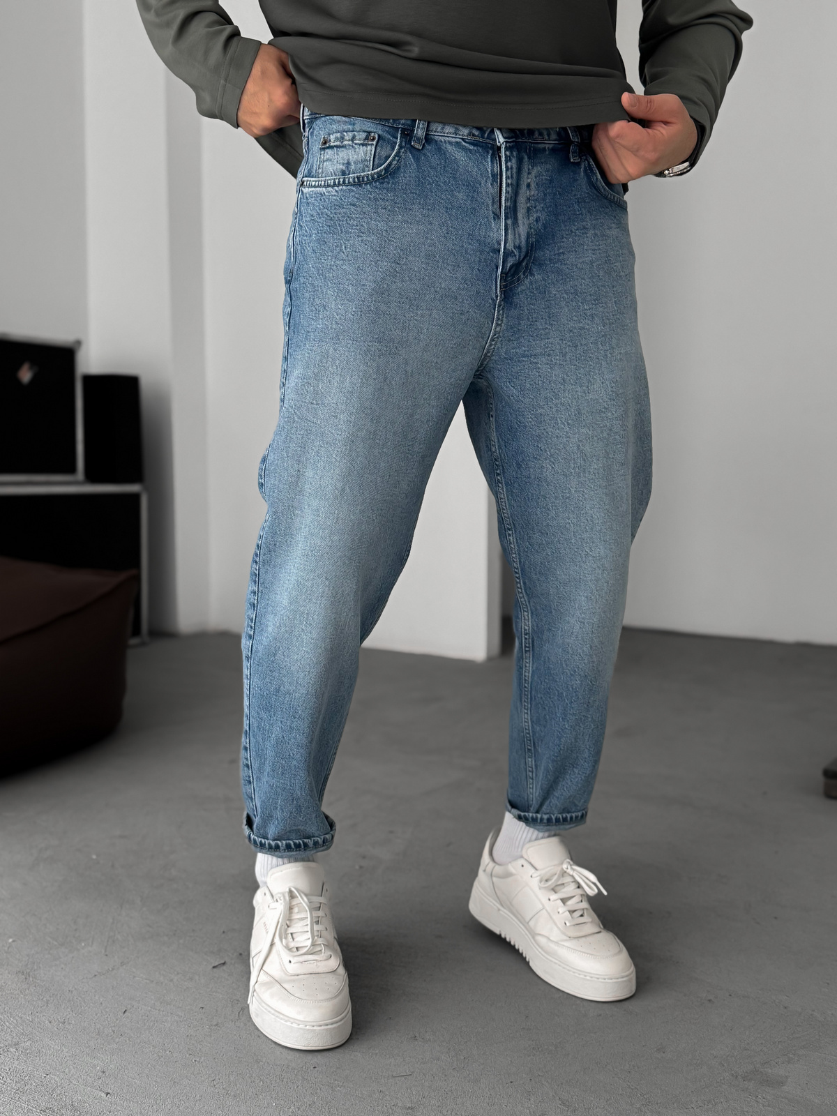 Mavi Yıkamalı Boyfriend C-6516