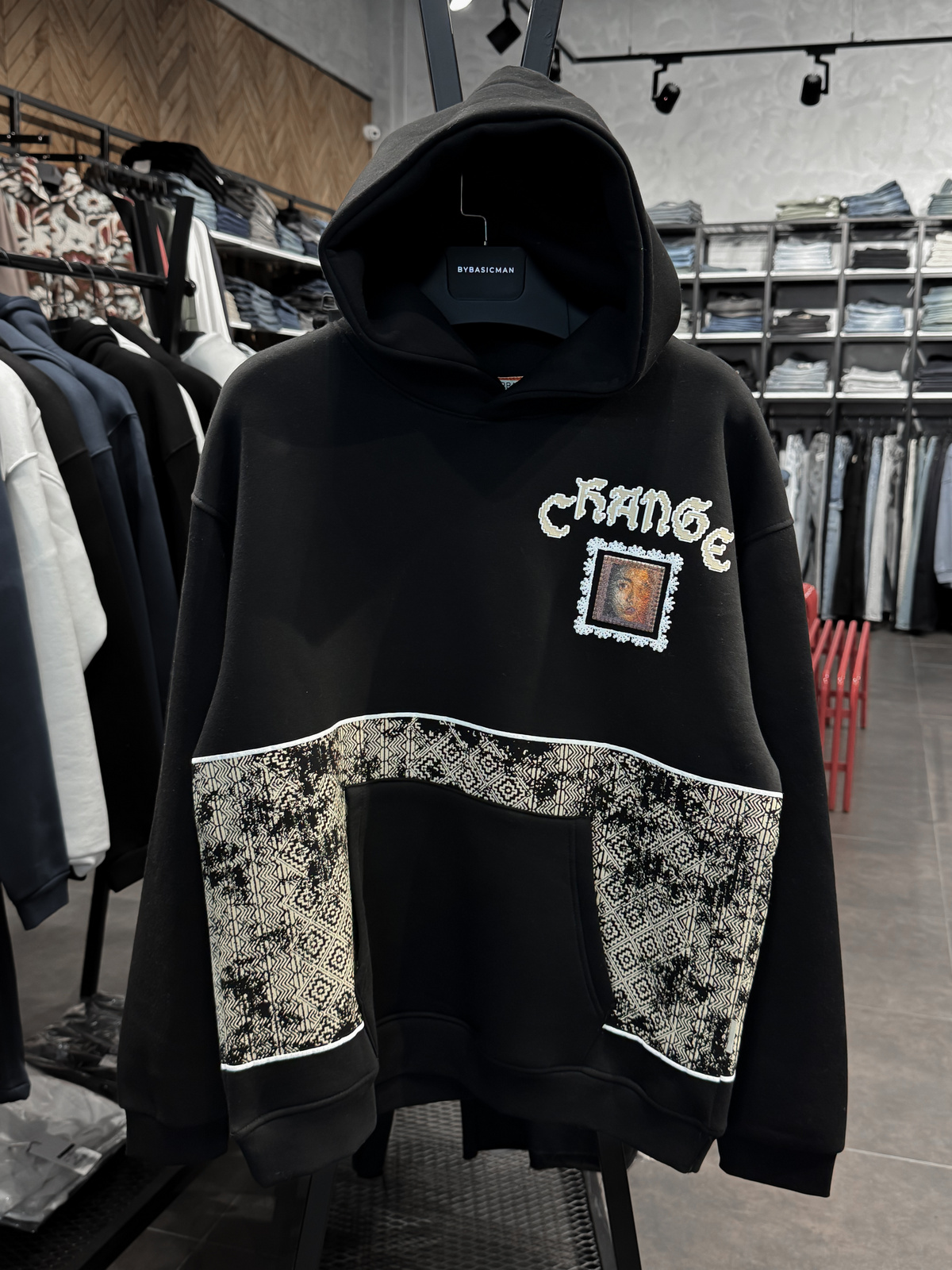 Siyah Change Baskılı Sweatshirt SW-4983