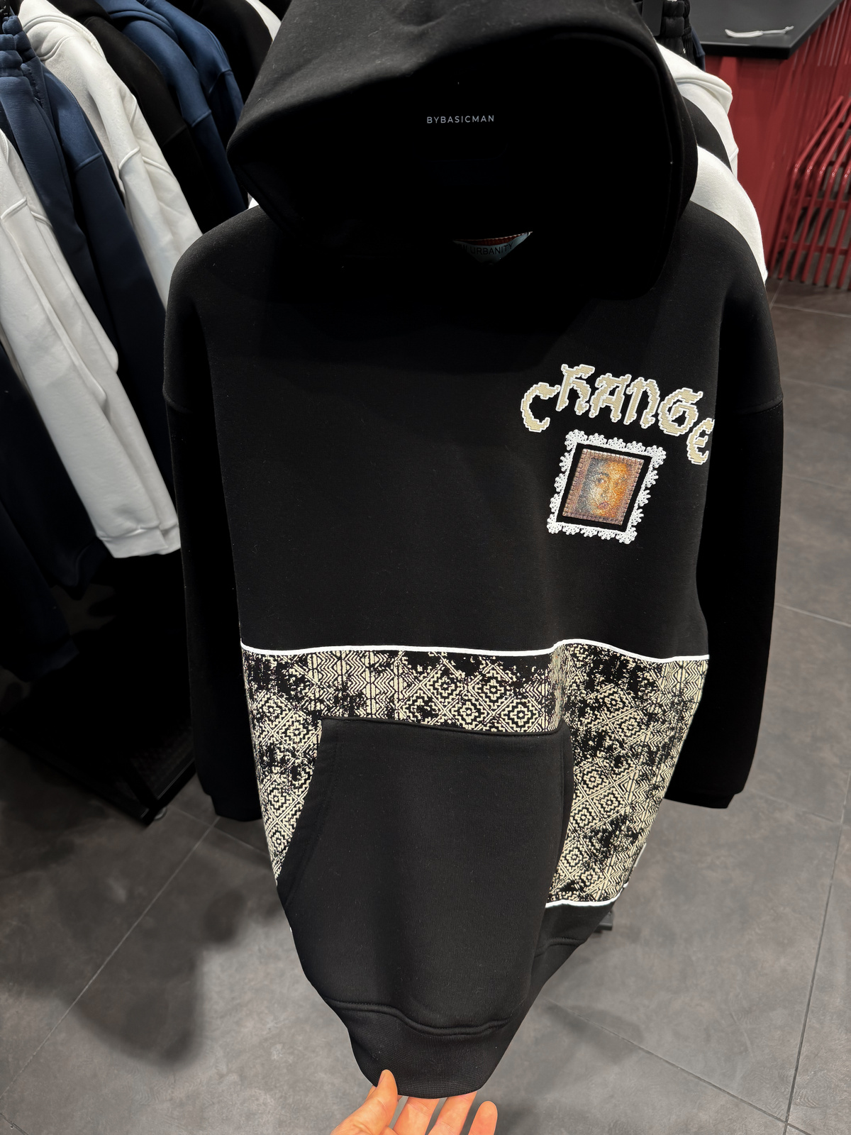 Siyah Change Baskılı Sweatshirt SW-4983