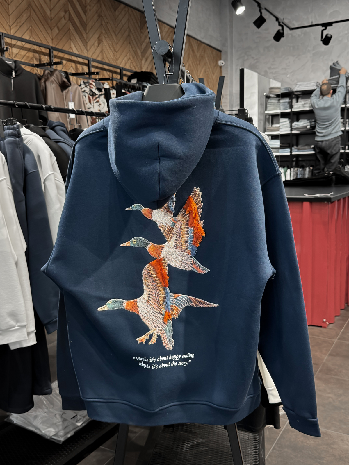 Lacivert Goose Kapüşonlu Sweatshirt SW-4996
