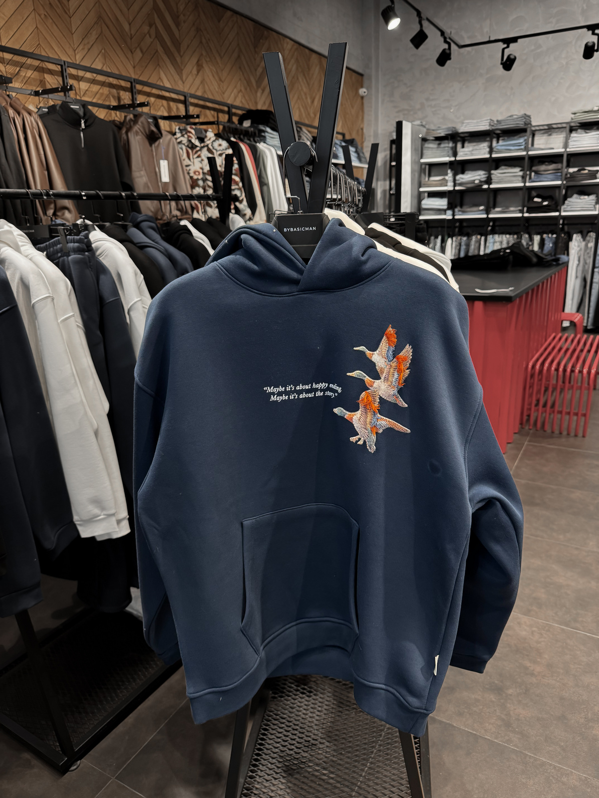 Lacivert Goose Kapüşonlu Sweatshirt SW-4996