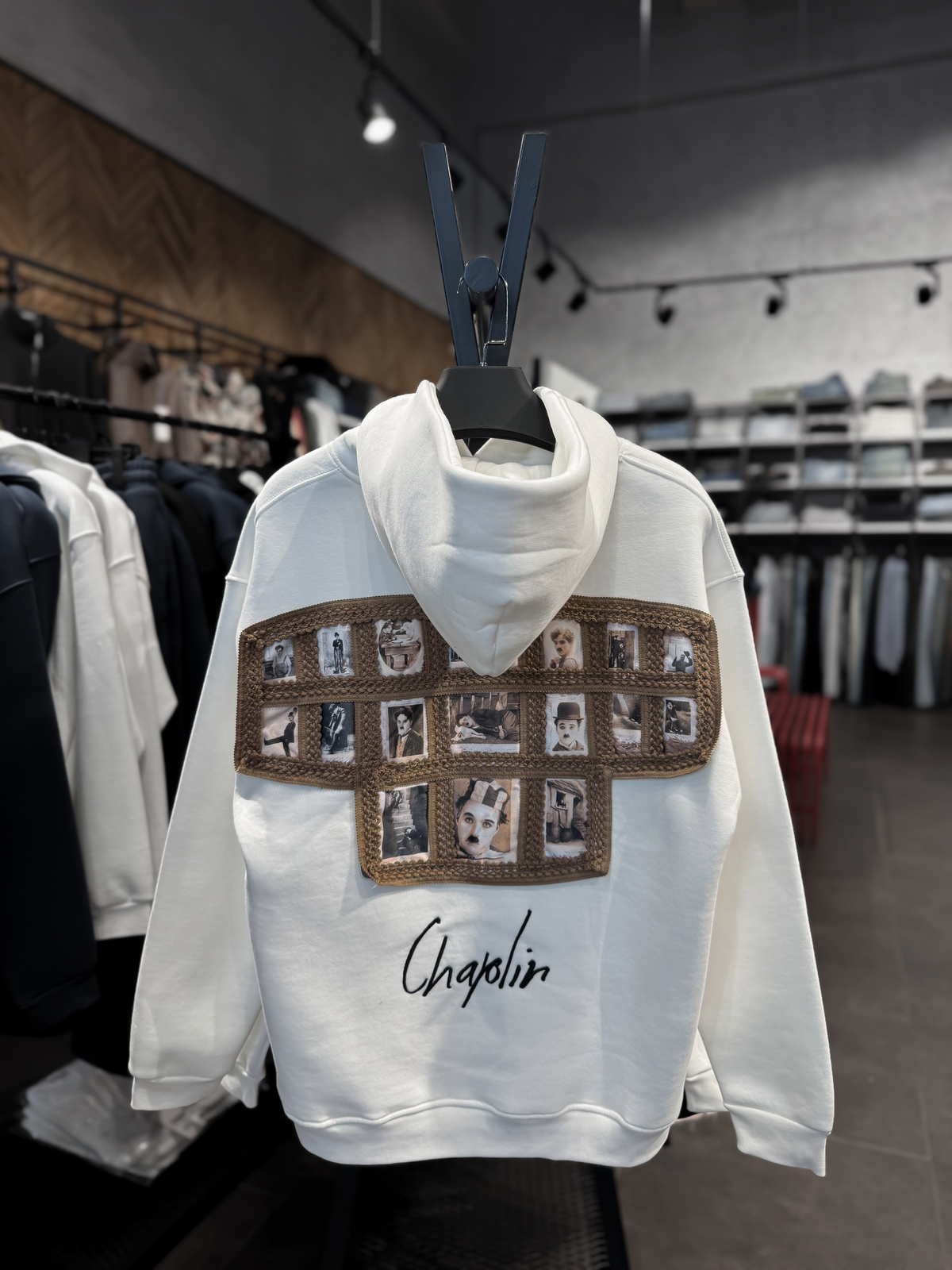 Beyaz Hasır Chaplin Sweatshirt SW-4992