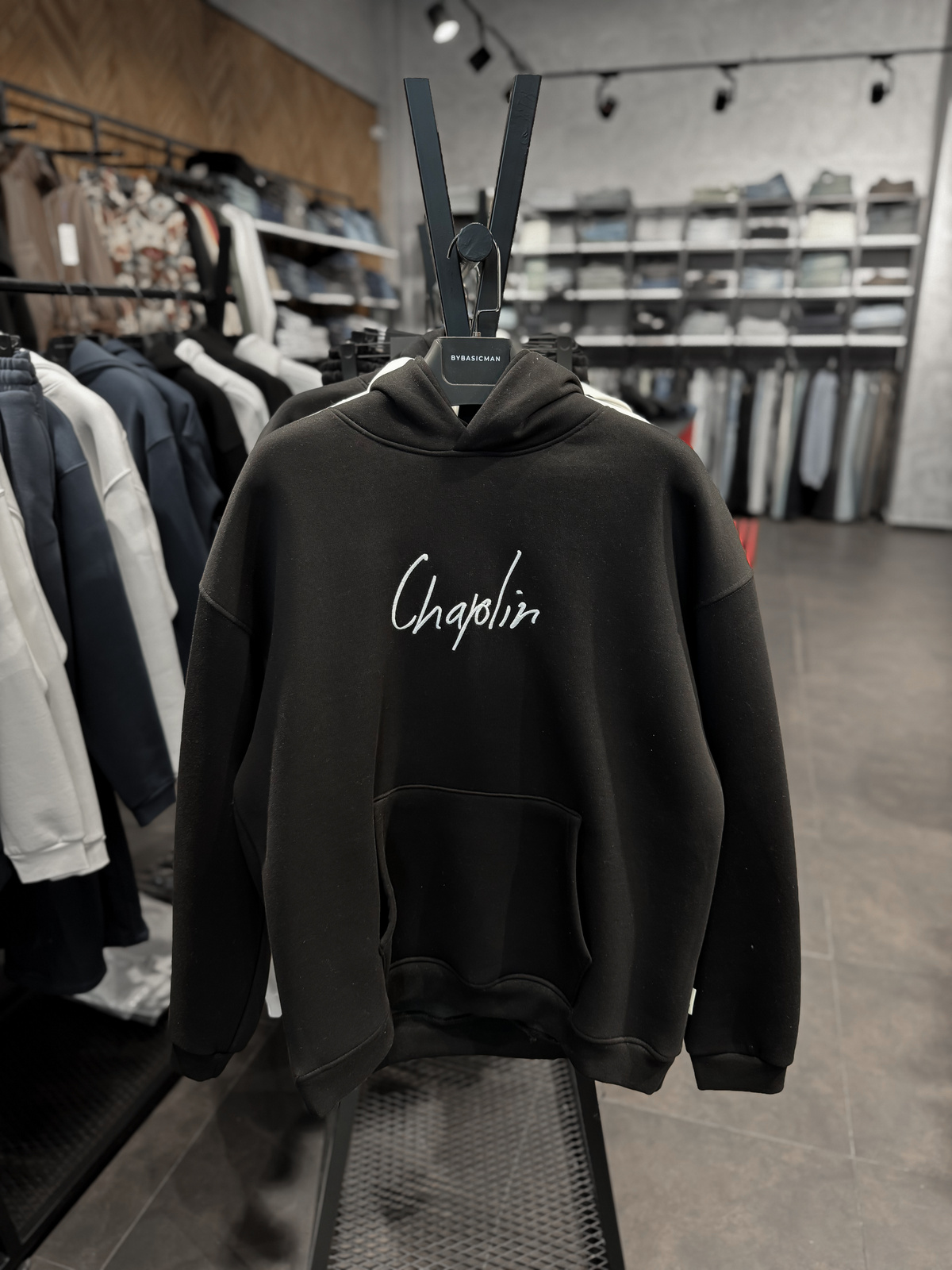 Siyah Hasır Chaplin Sweatshirt SW-4992
