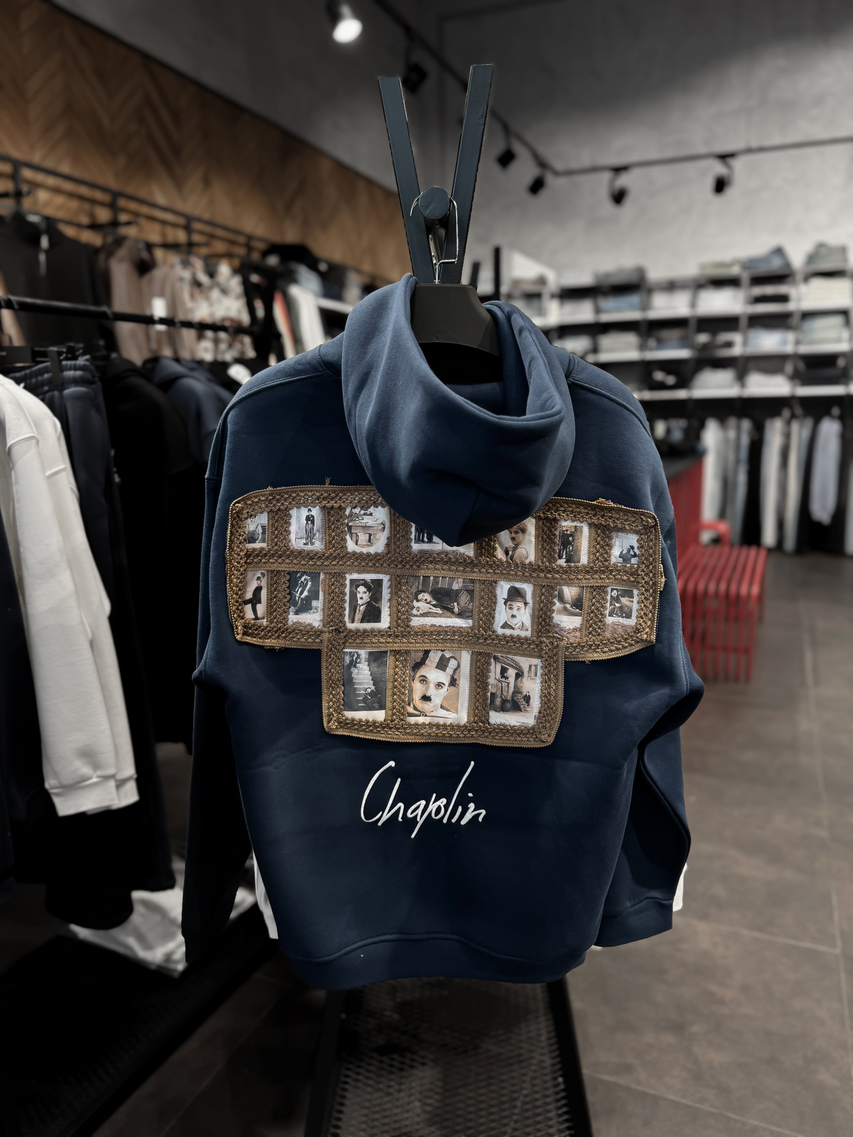 Lacivert Hasır Chaplin Sweatshirt SW-4992