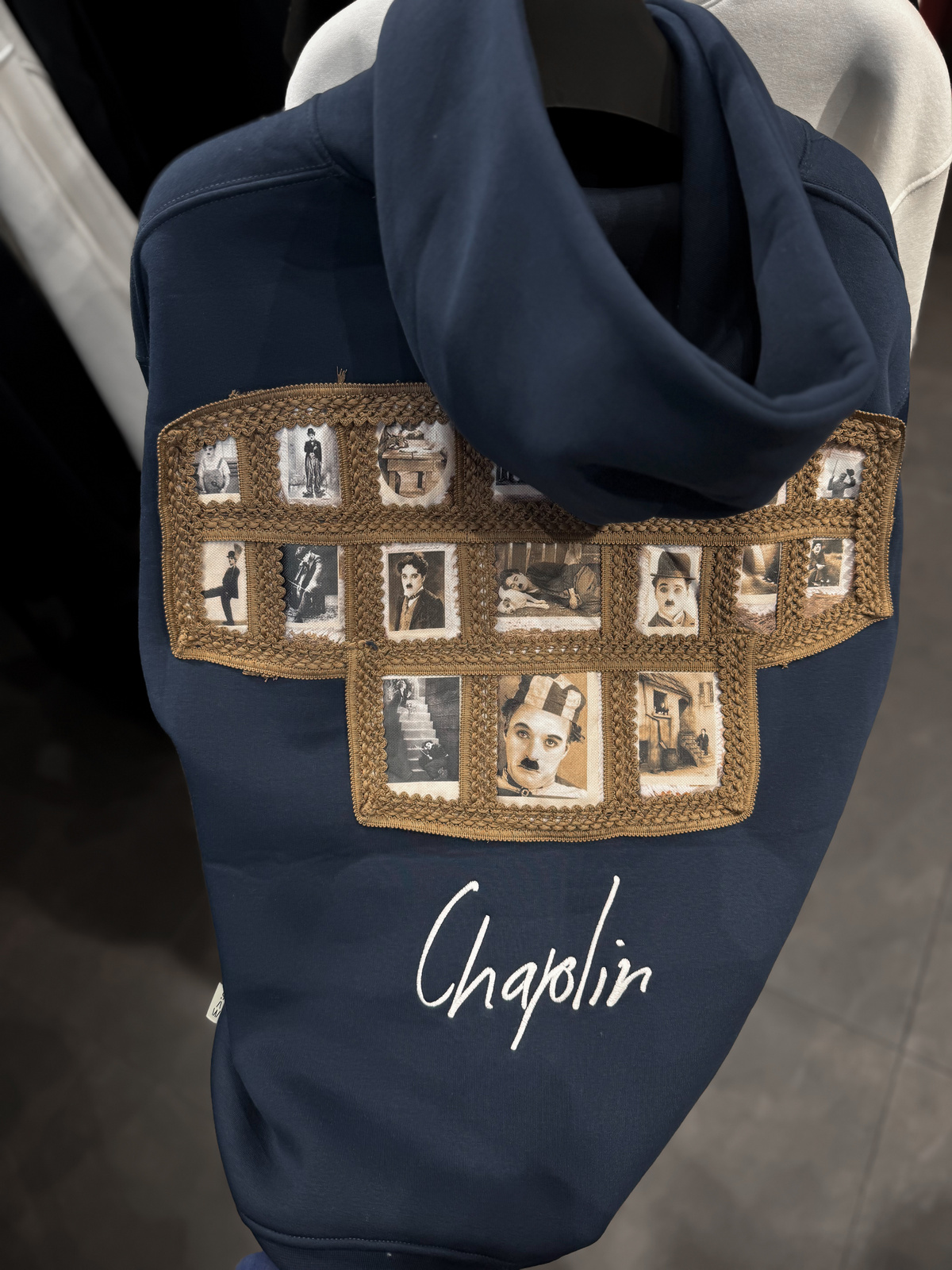 Lacivert Hasır Chaplin Sweatshirt SW-4992