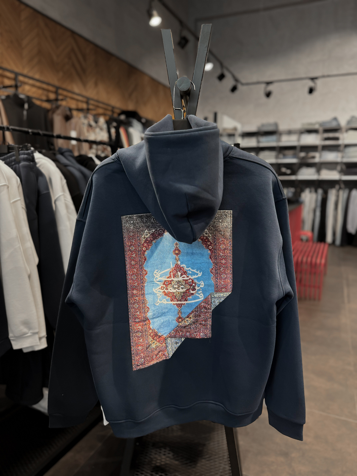 Lacivert Halı Patchli Sweatshirt SW-4978
