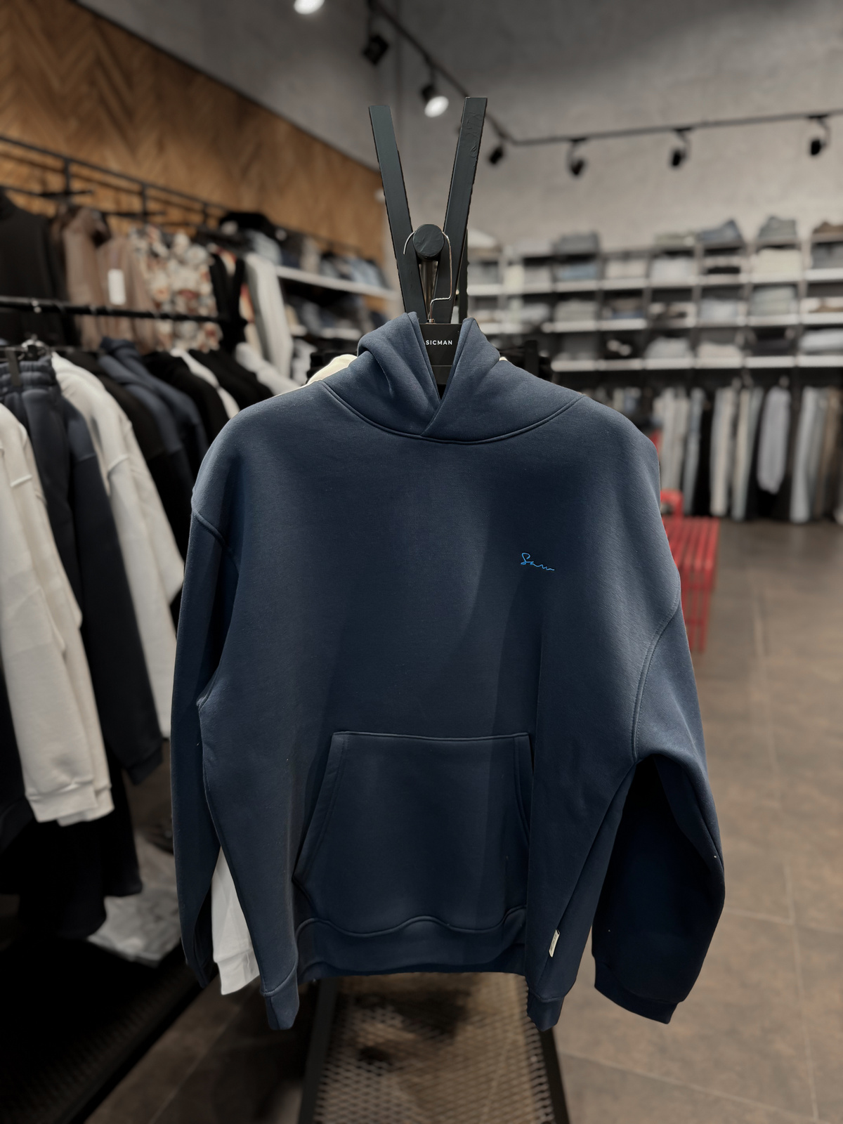 Lacivert Halı Patchli Sweatshirt SW-4978