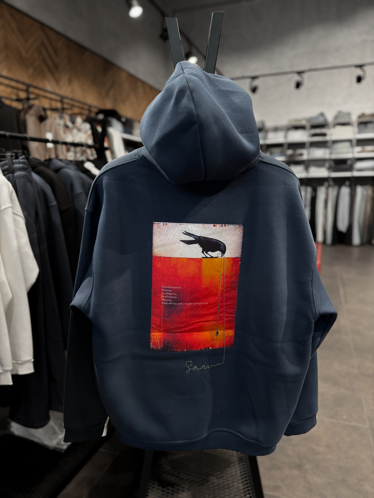 Lacivert Karga Patcli Sweatshirt SW-4976