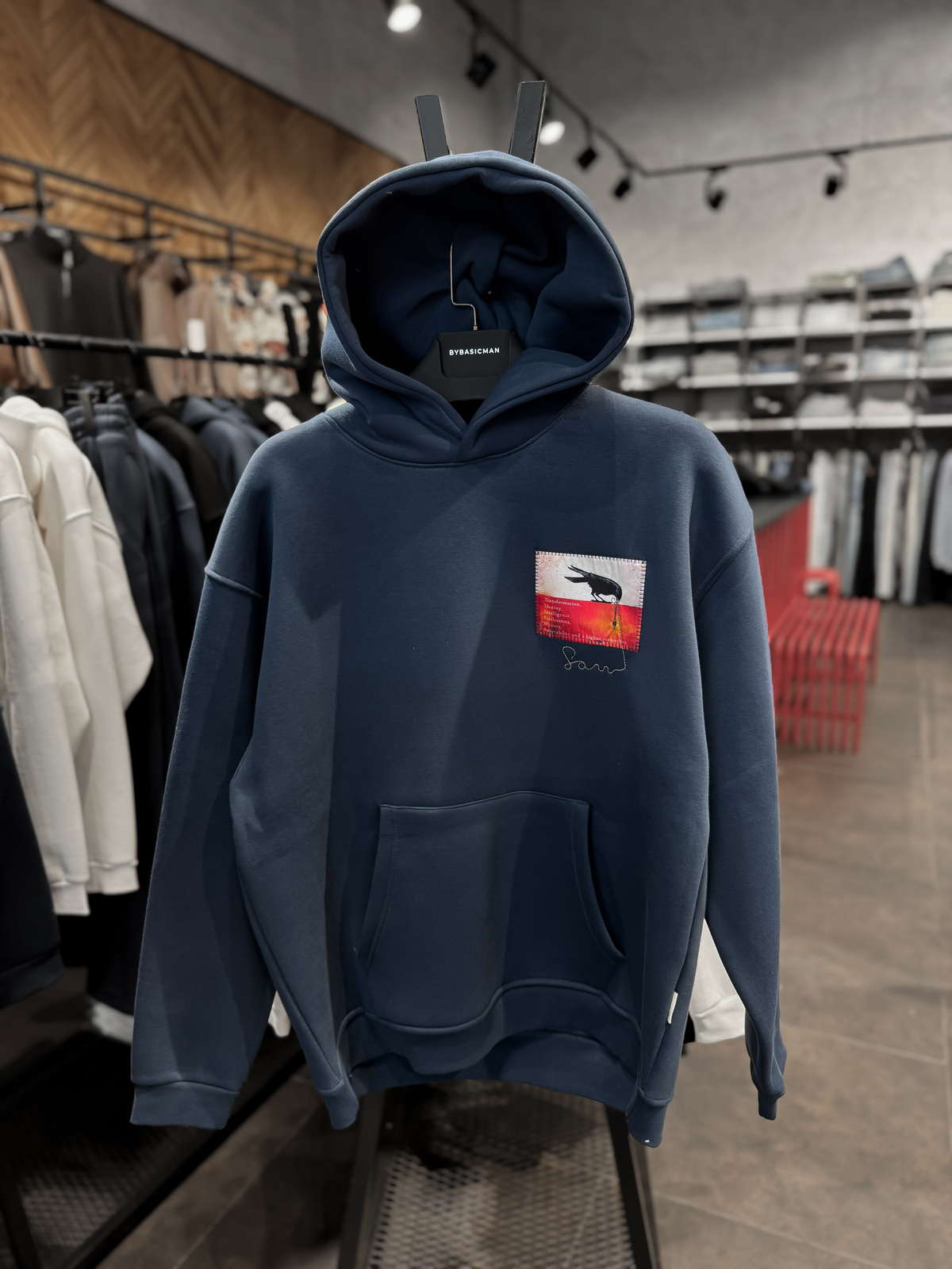 Lacivert Karga Patcli Sweatshirt SW-4976