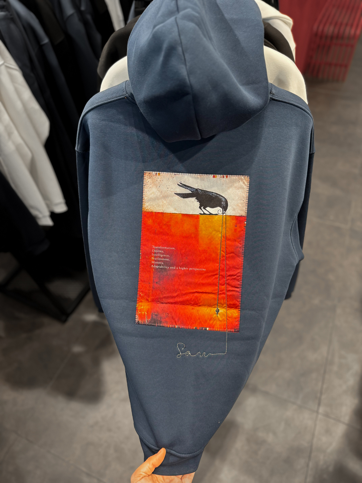 Lacivert Karga Patcli Sweatshirt SW-4976