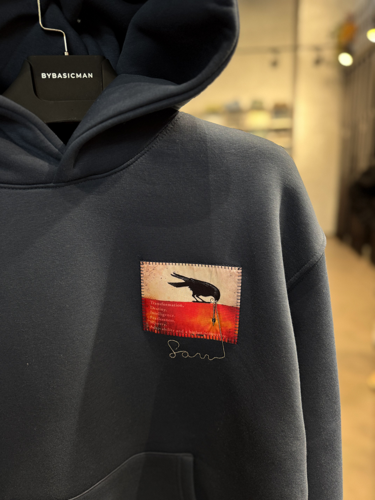 Lacivert Karga Patcli Sweatshirt SW-4976