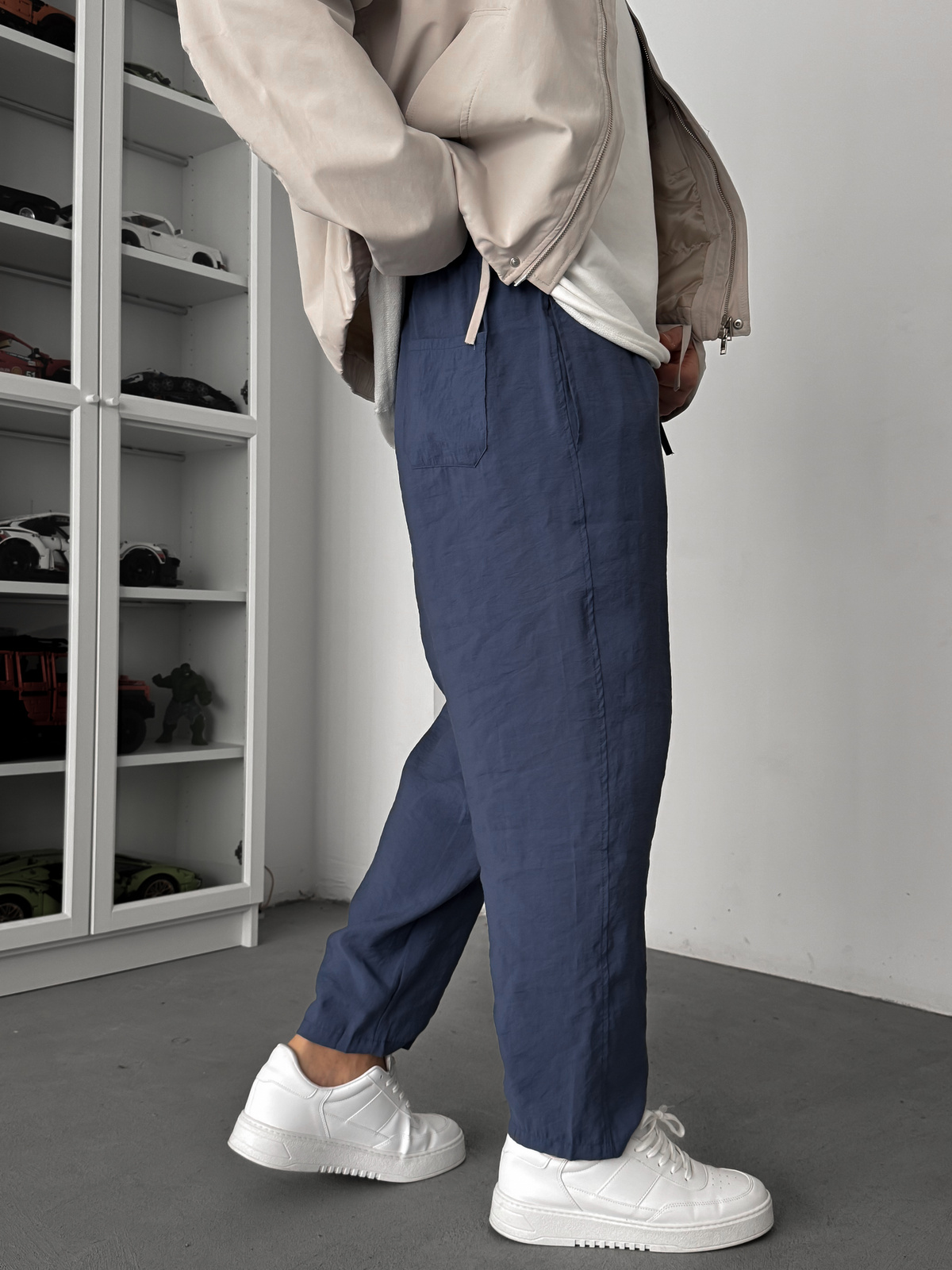 Lacivert Tensel Kumaş İnce Pantolon KE-1100