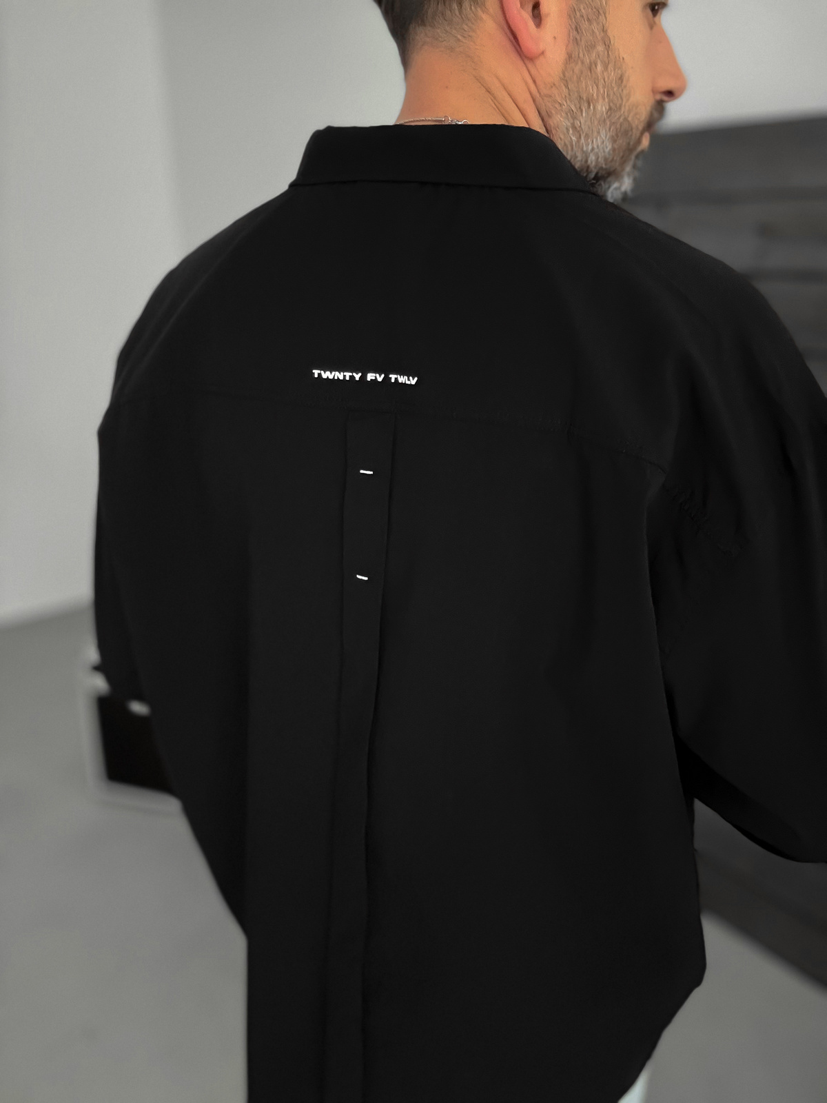 Siyah Baskılı Oversize Gömlek TW-1057