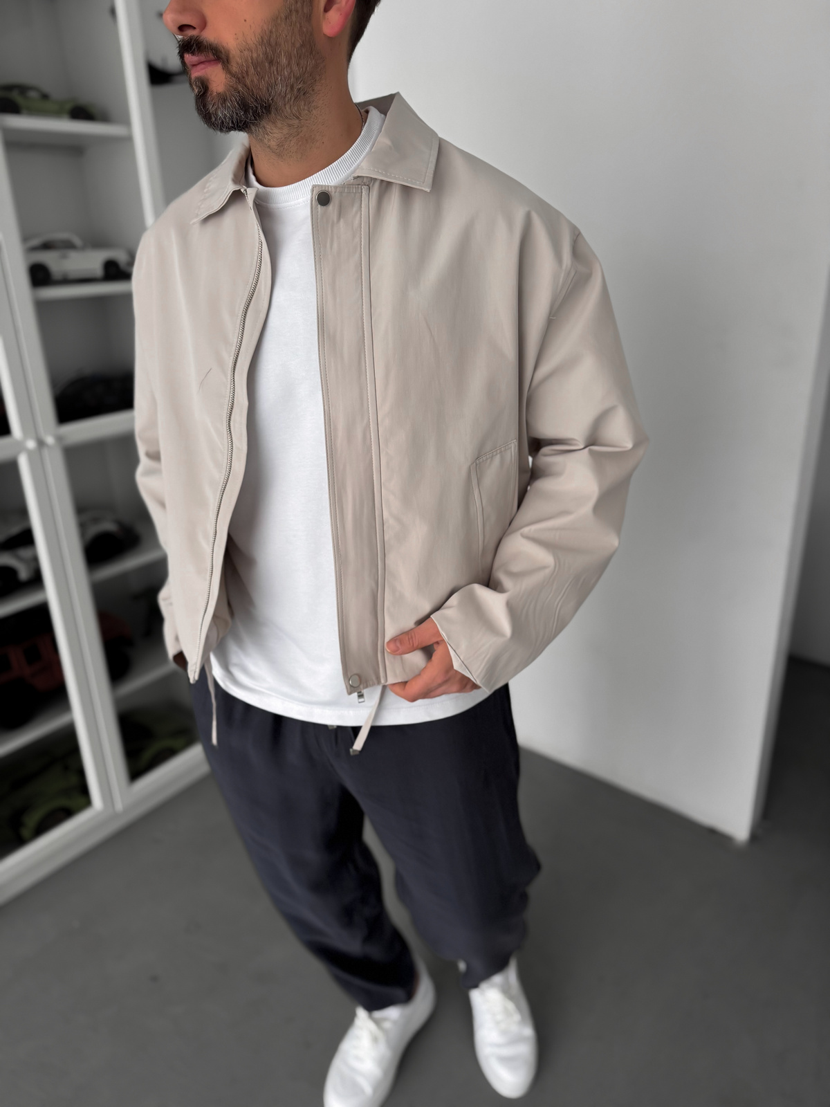 Bej Boxy Fit Oversize Ceket TW-7001