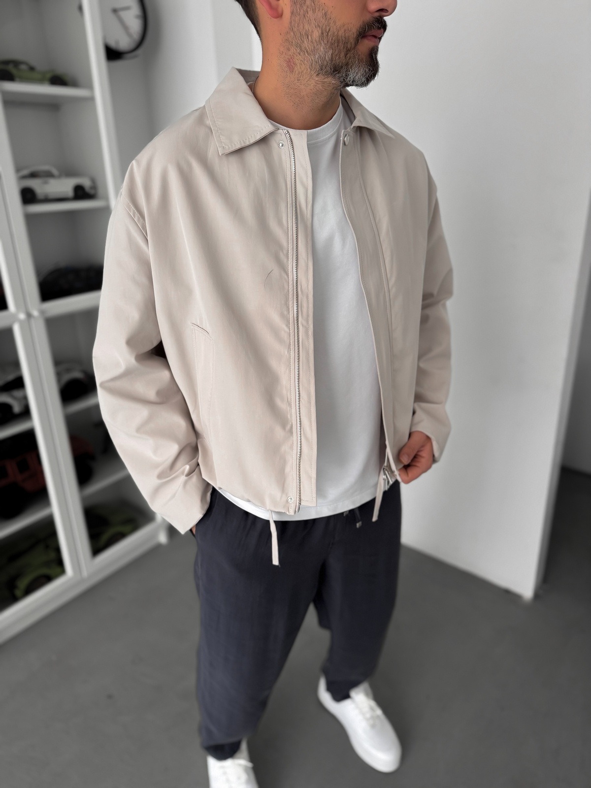 Bej Boxy Fit Oversize Ceket TW-7001