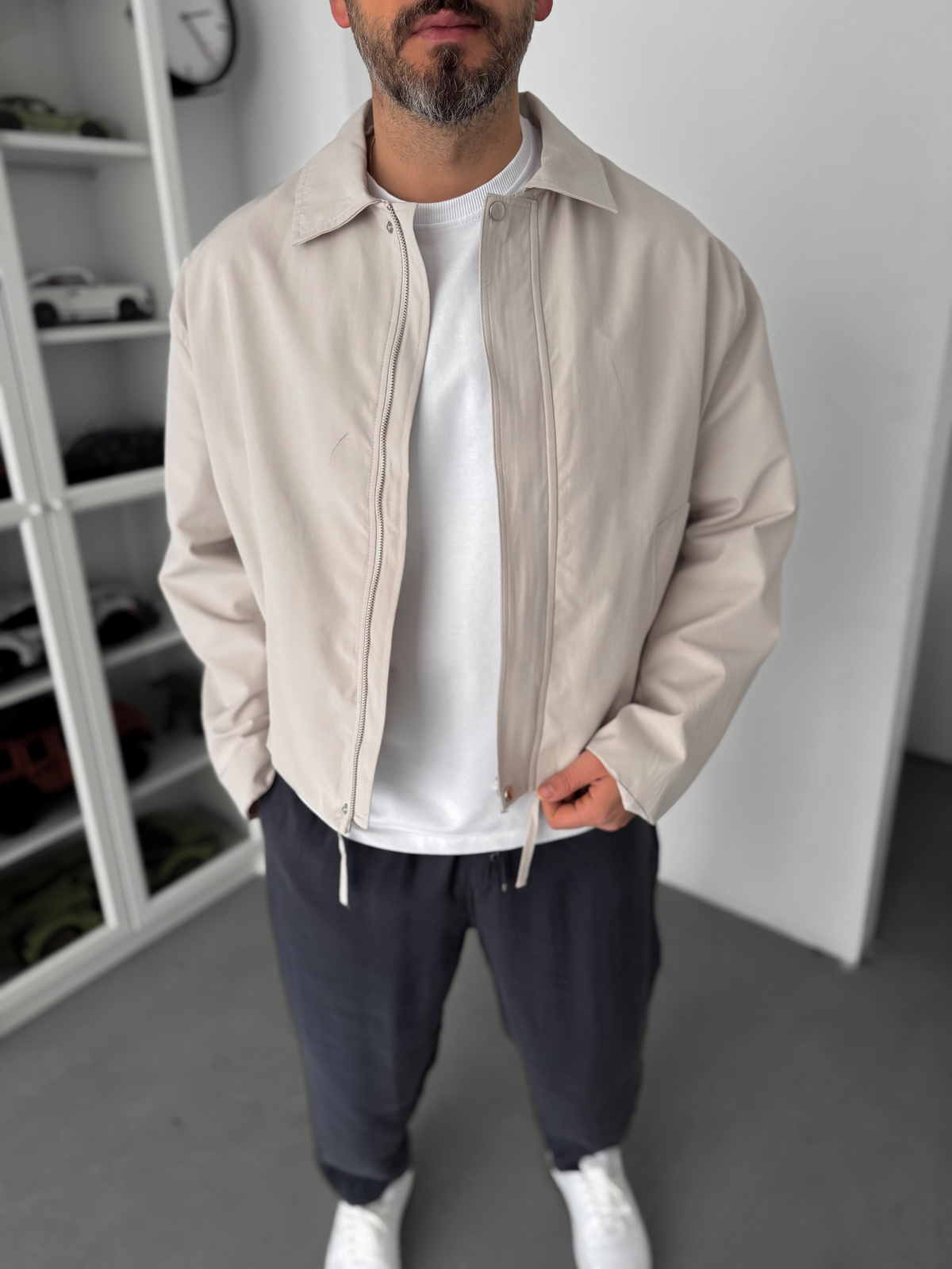Bej Boxy Fit Oversize Ceket TW-7001