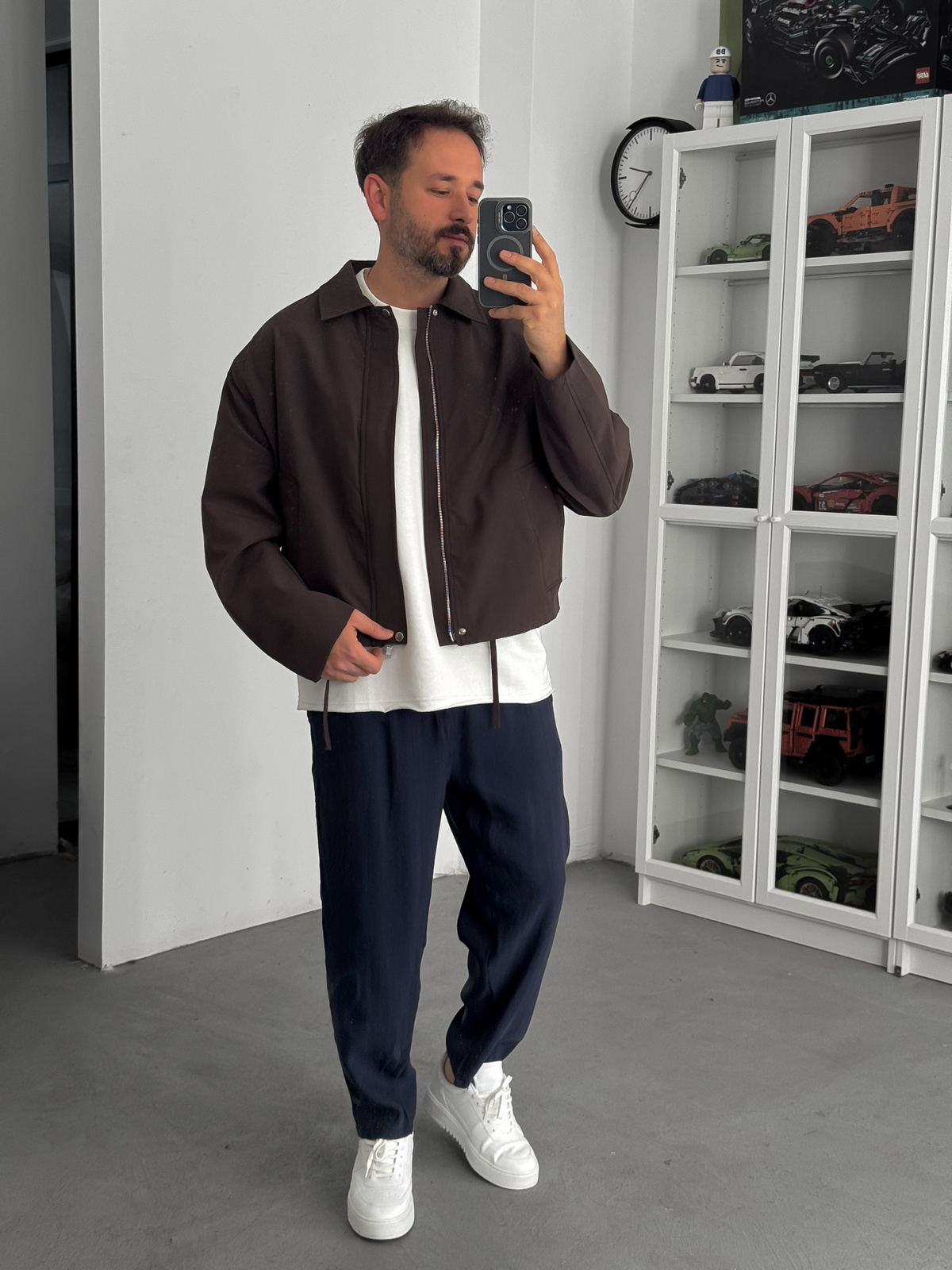 Kahve Boxy Fit Oversize Ceket TW-7001
