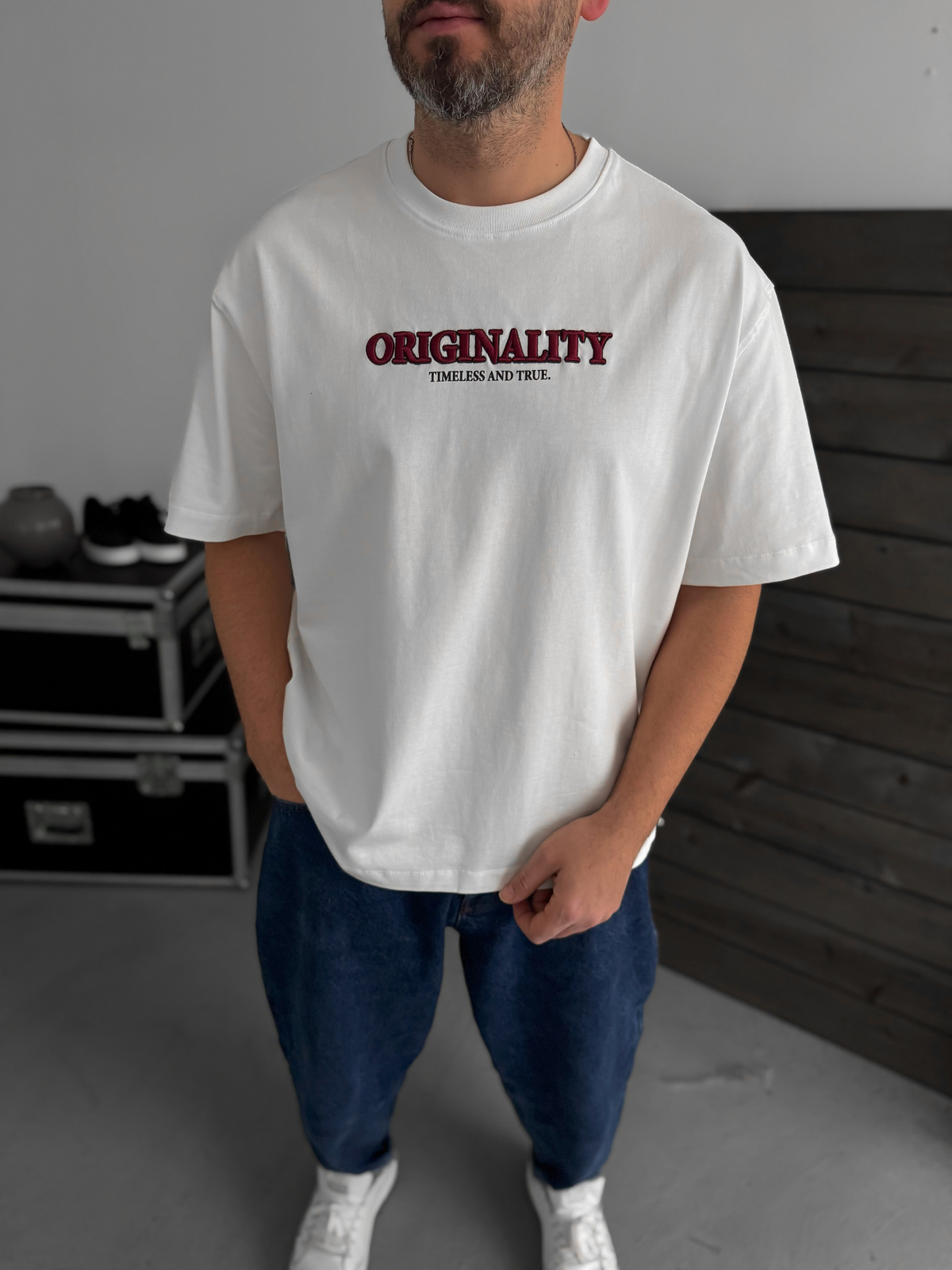 Beyaz Statue Of Liberty Baskılı T-Shirt TW-1033