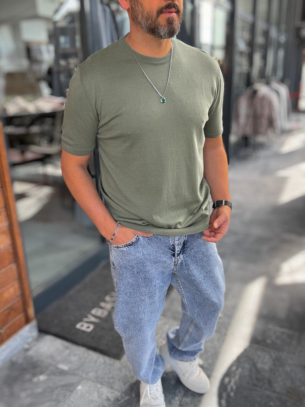 Haki Basic Triko T-Shirt G-16360