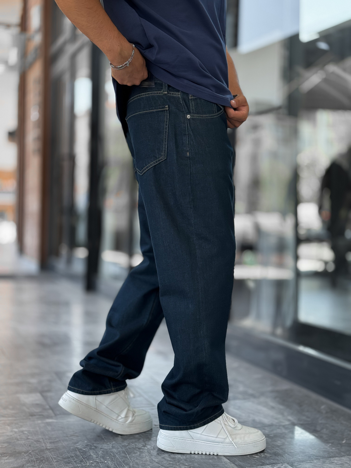 Koyu Mavi Basic Baggy Jean GJ-16969/16974