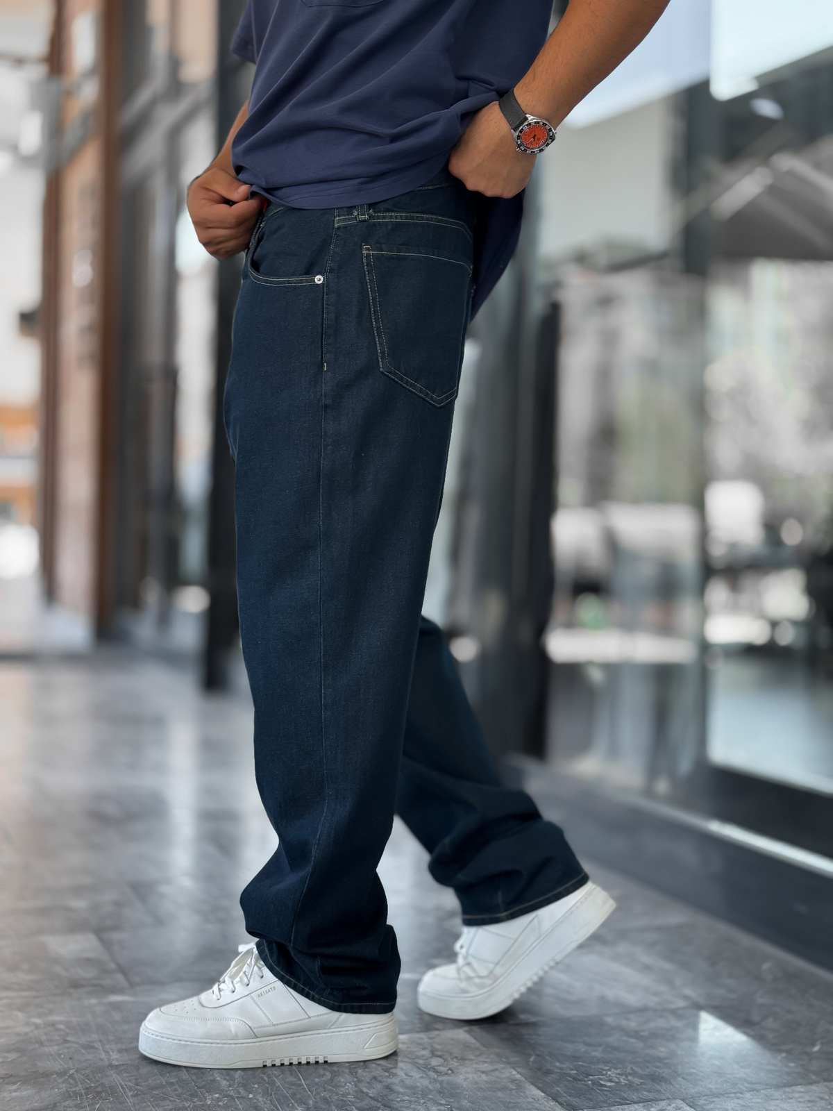 Koyu Mavi Basic Baggy Jean GJ-16969/16974