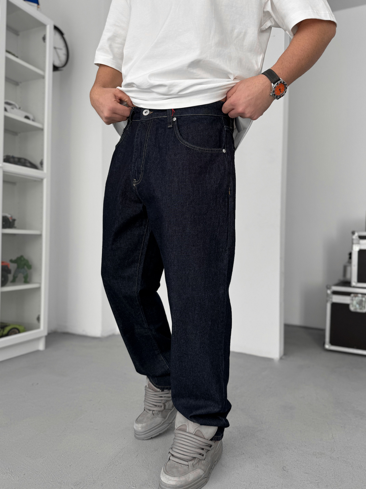 Lacivert Basic Baggy Jean GJ-16969/16974