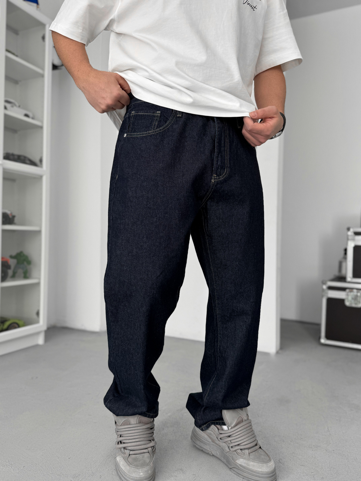 Lacivert Basic Baggy Jean GJ-16969/16974