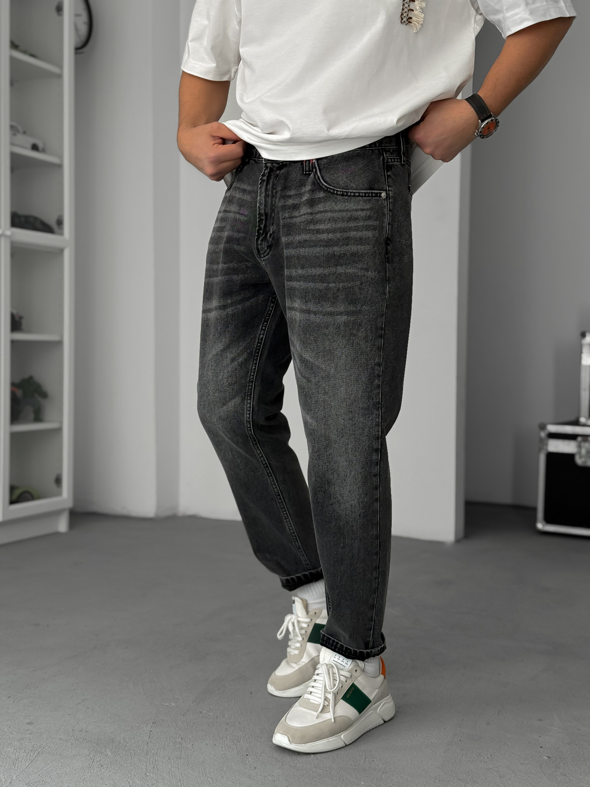 Antrasit Efektli Boyfriend Jean GJ-17045/17082