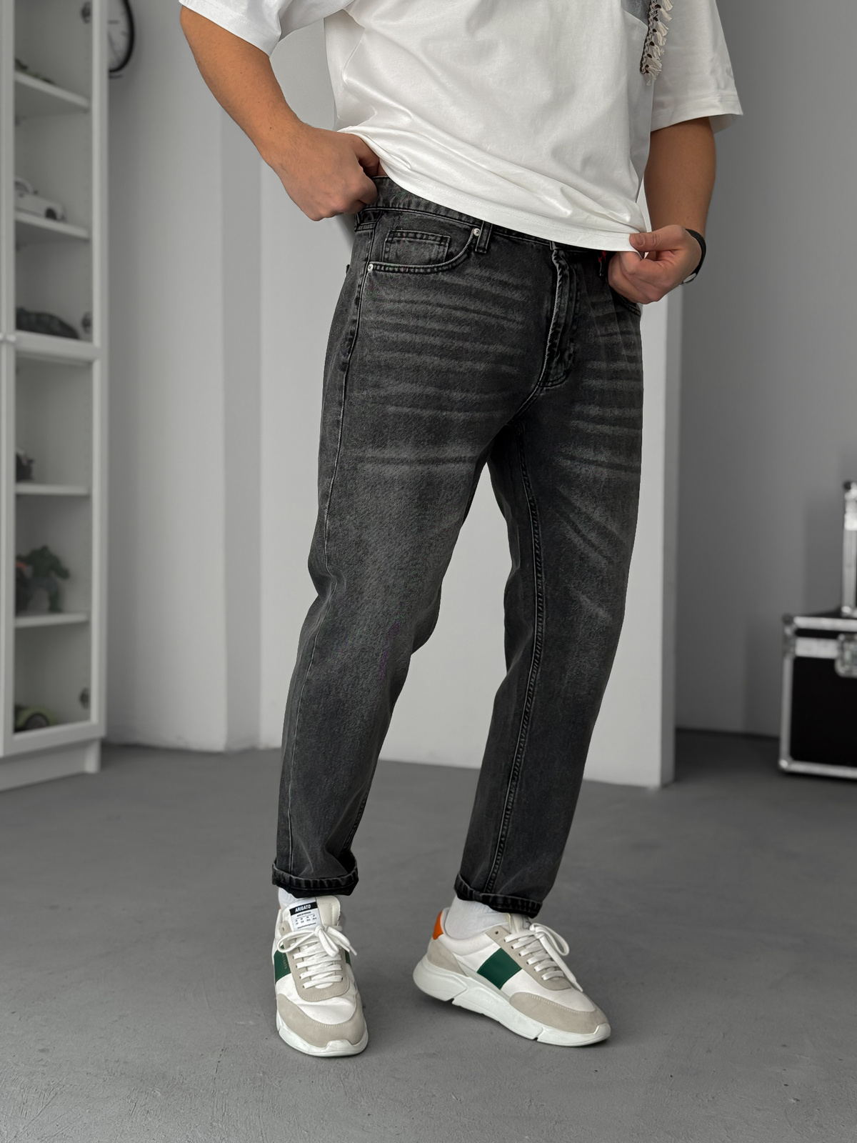 Antrasit Efektli Boyfriend Jean GJ-17045/17082