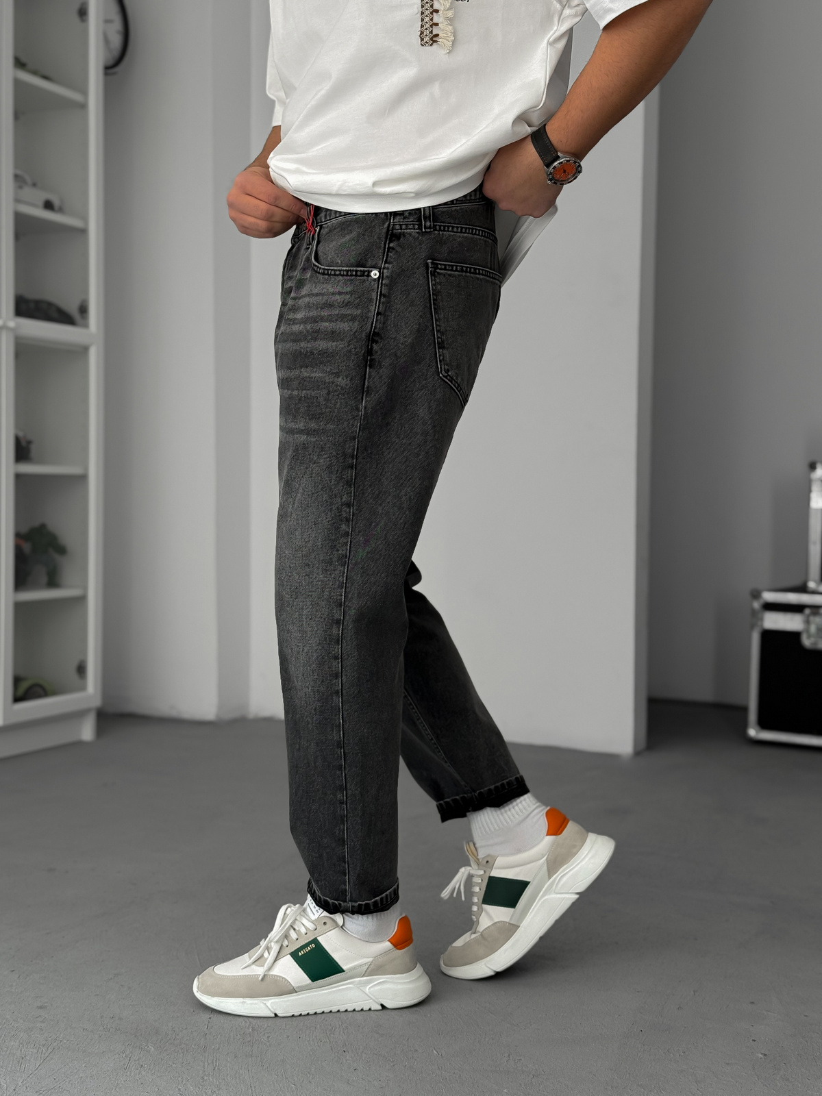 Antrasit Efektli Boyfriend Jean GJ-17045/17082